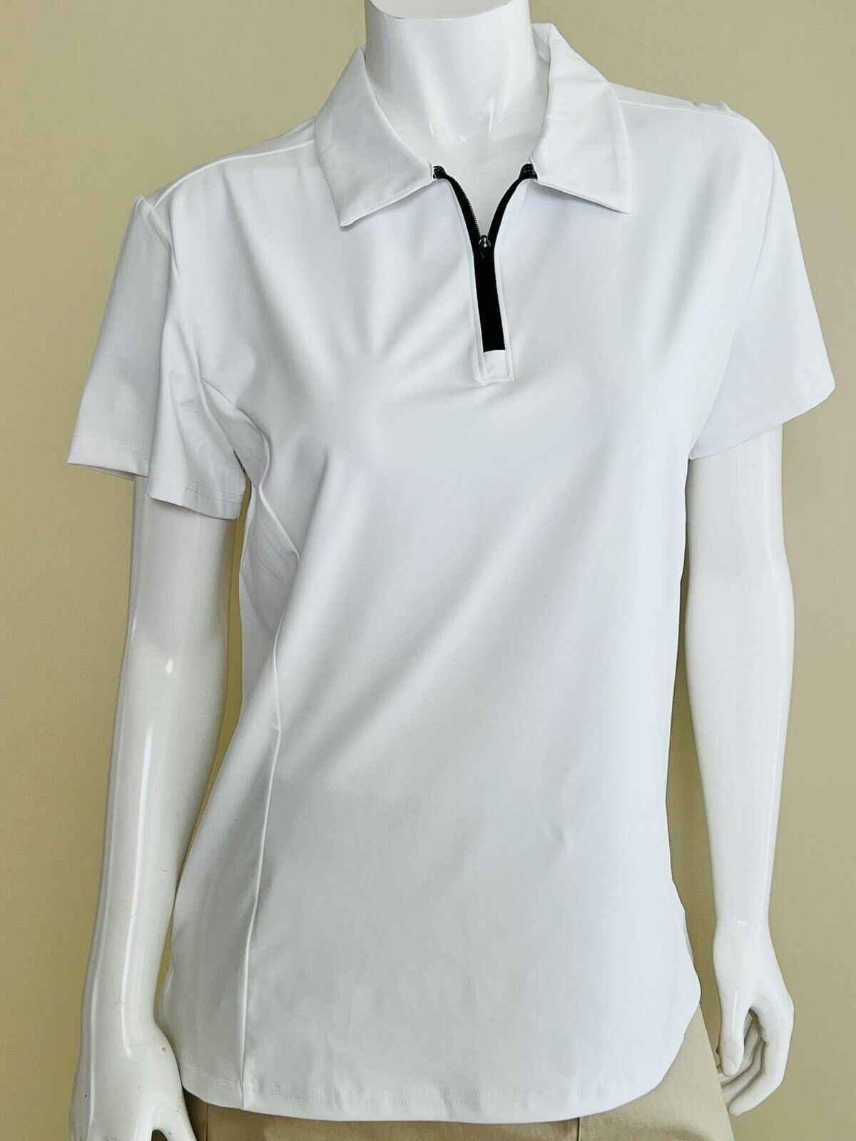VIODIV Women's Short Sleeve Polo Shirts Quick Dry Golf Sport Sz L