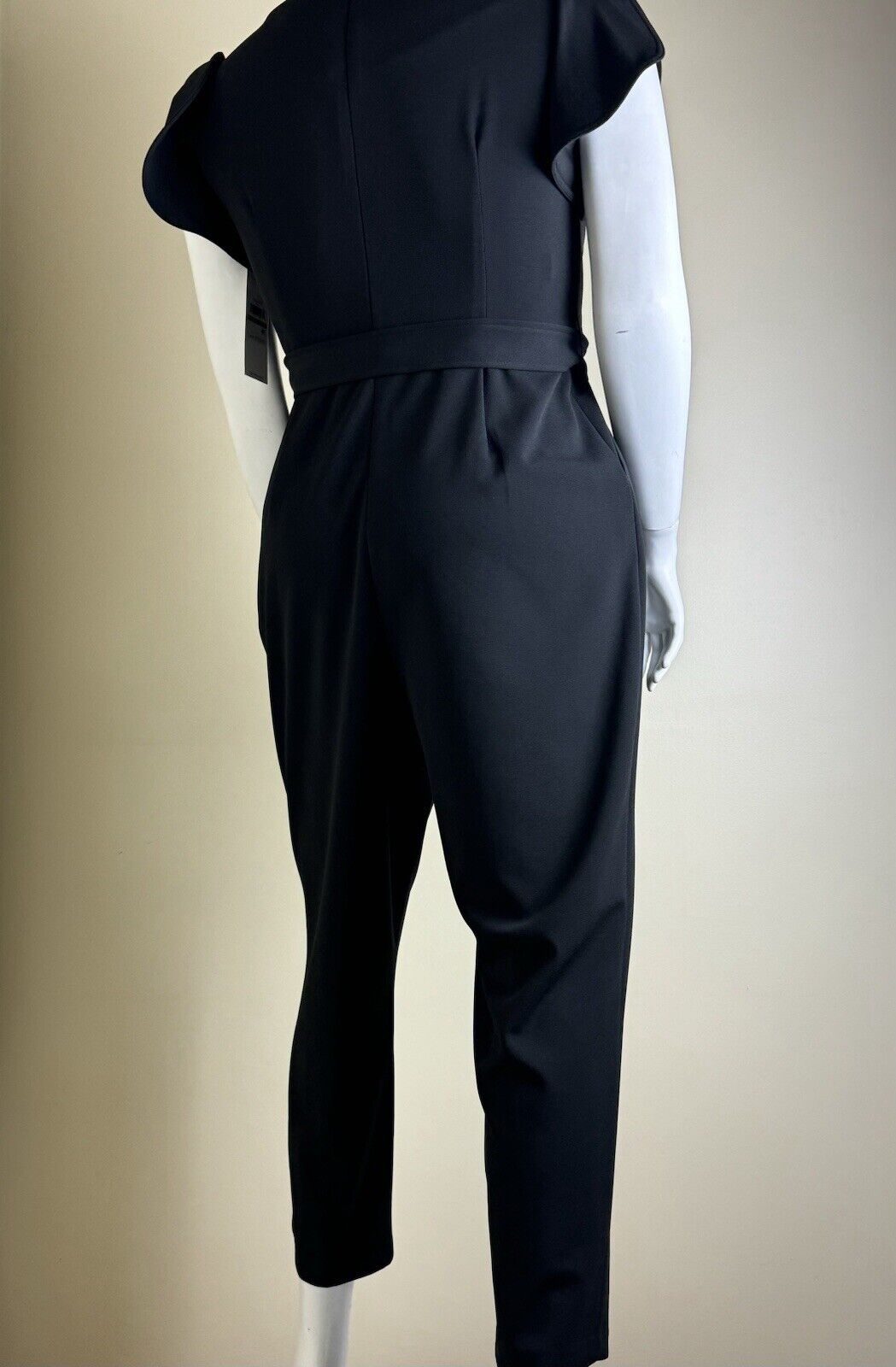 $139 Calvin Klein Women's Black Belted Jumpsuit Sz 14.    (B.11)