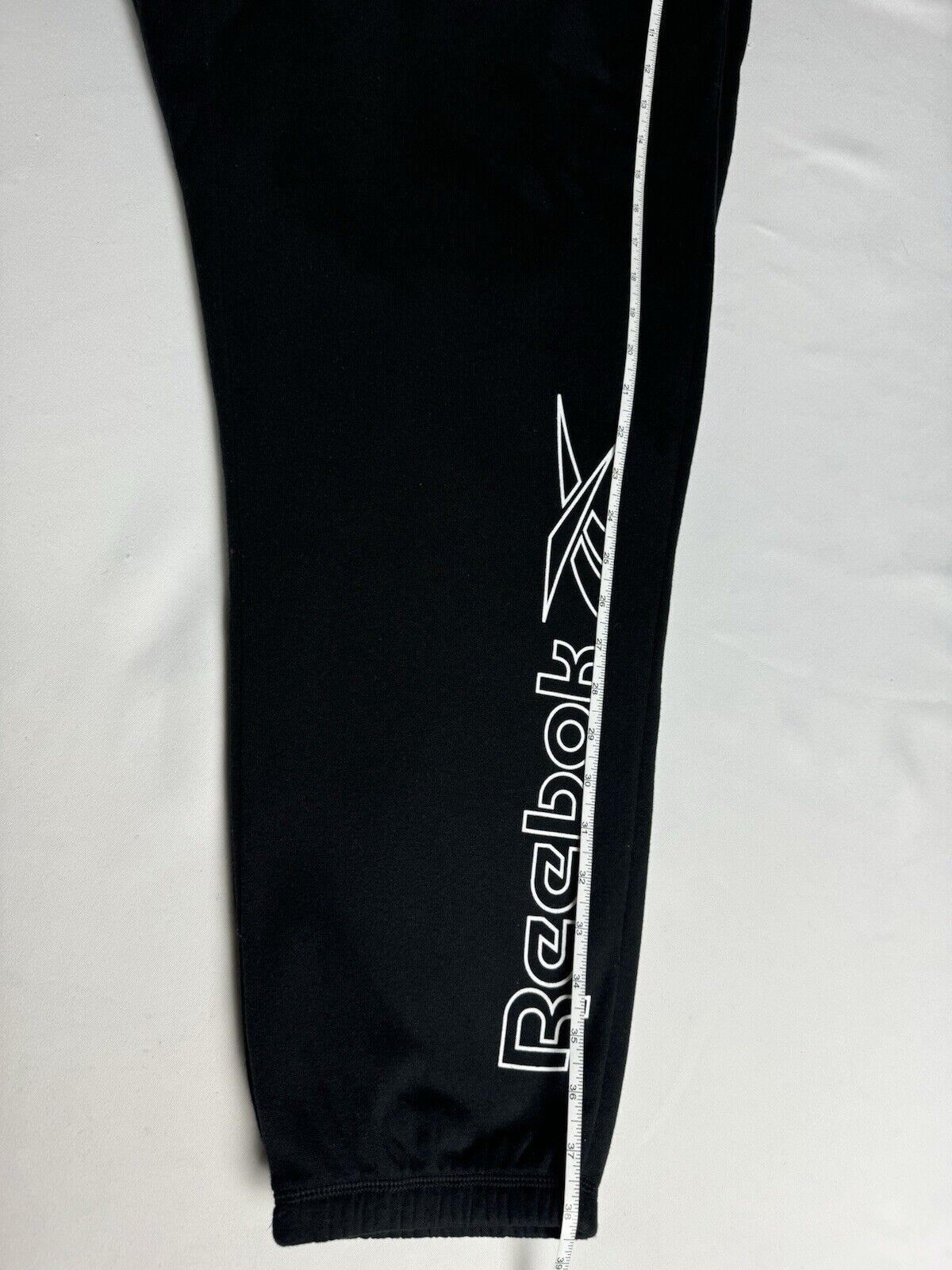 $70 Reebok Women's Black w/white Logo Jogger Sweatpants Sz 1X