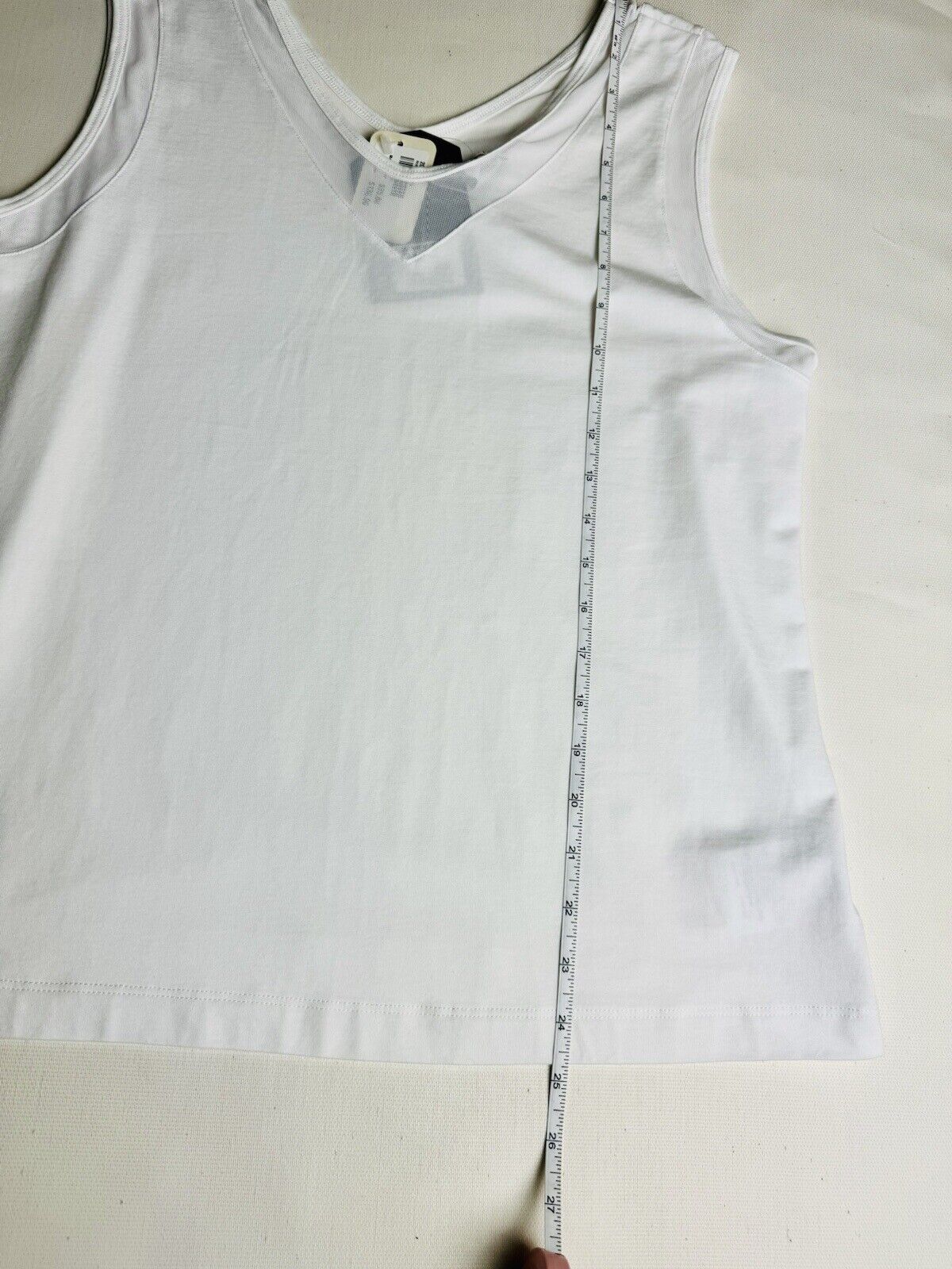 Anatomie Tank Top Women’s Sz L Mesh White Sleeveless (02)