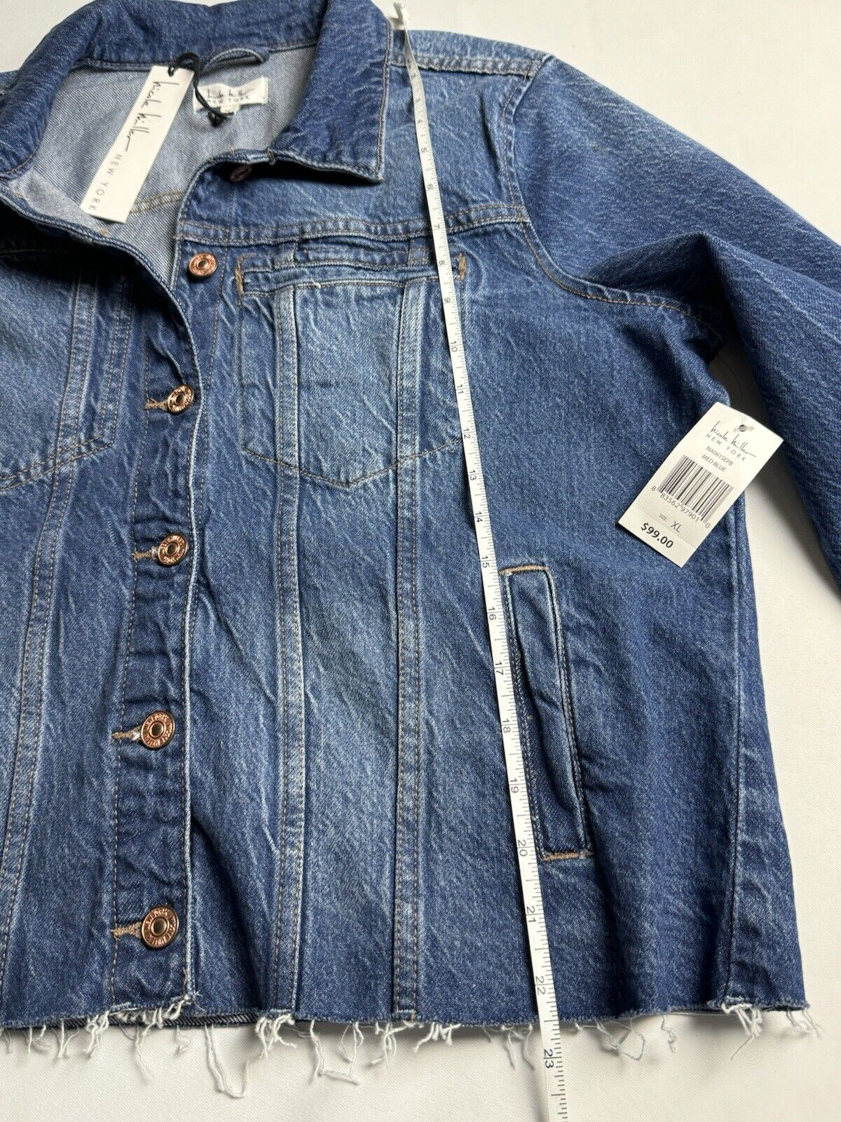 $99 Nicole Miller Women's Blue Jean Jacket Sz XL