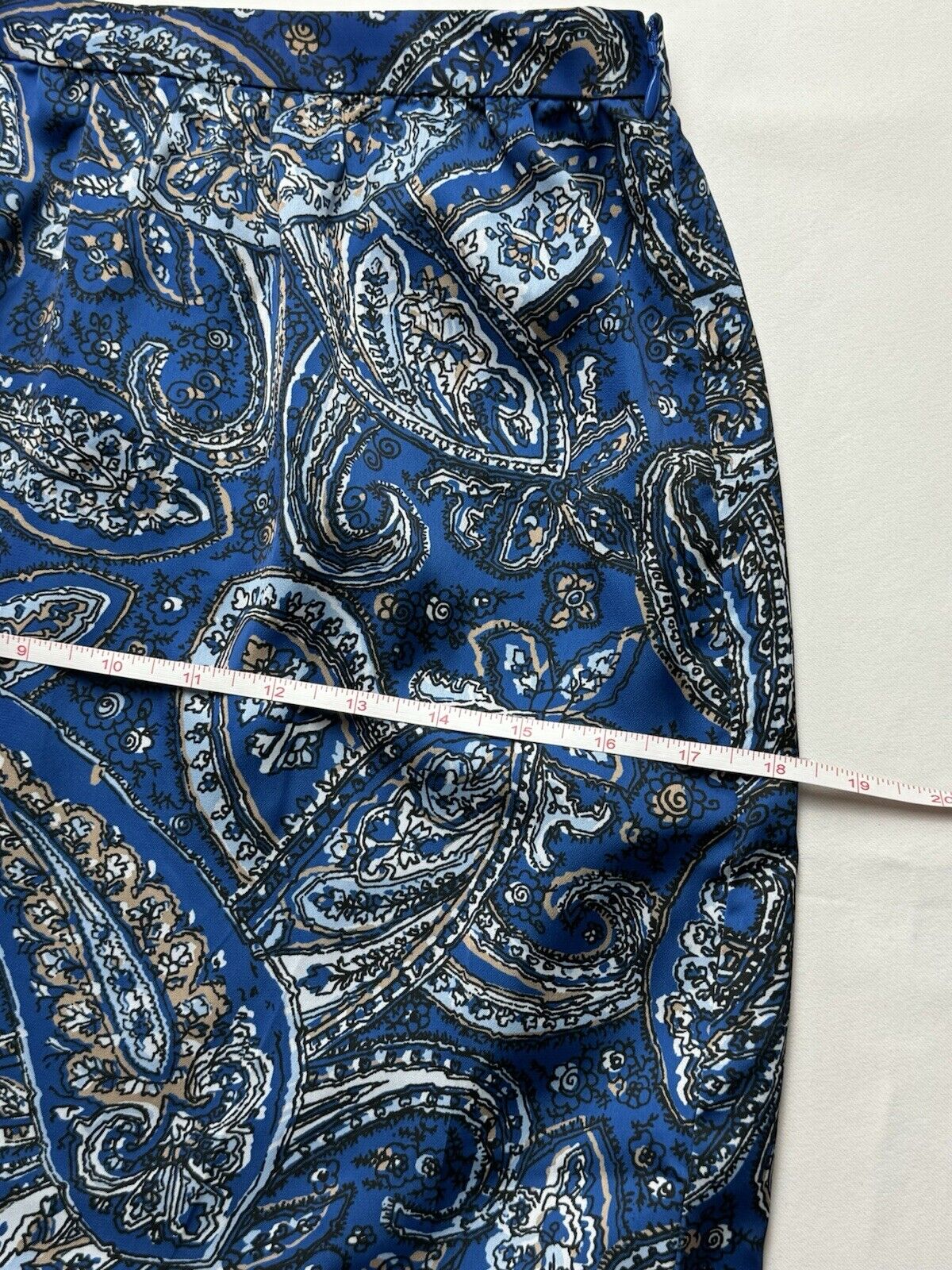 $198 Outerknown Long Skirt Size 0 Paisely Blue Skirt (73)