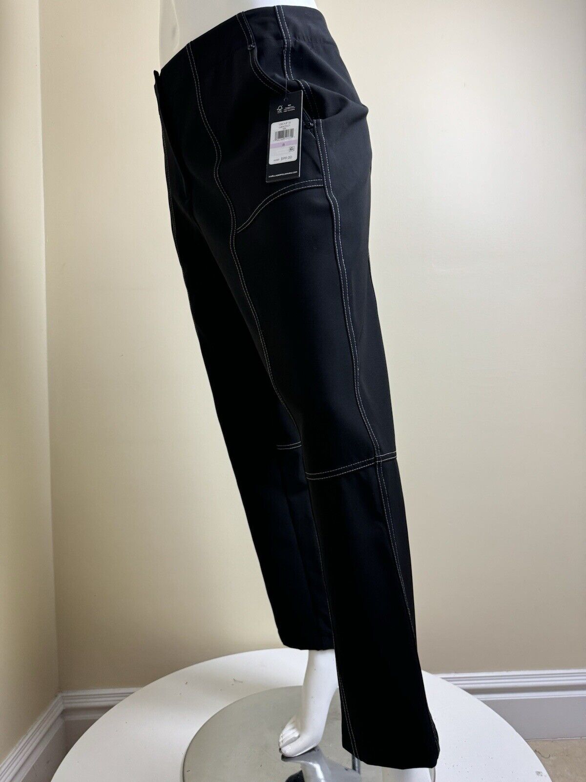 $99 KARL LAGERFELD PARIS Women’s Black Pants Sz 6