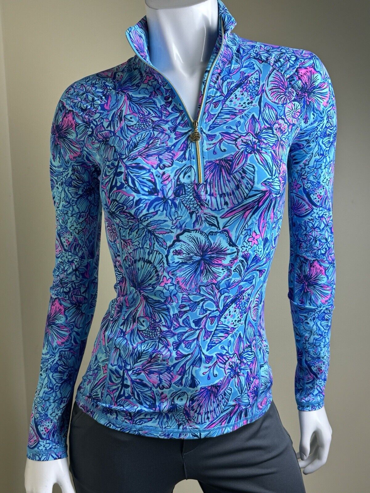 LILLY PULITZER LUXLETIC Justine Golf Sweatshirt Sz XS