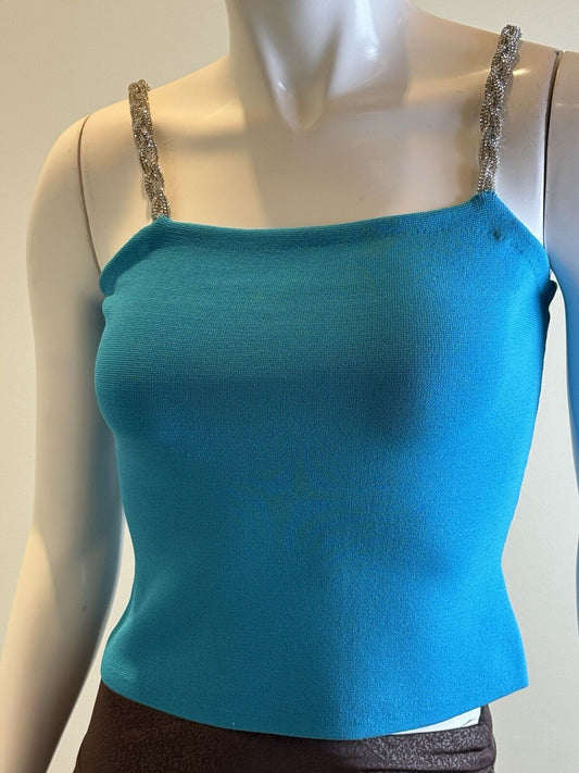 $295 House of Harlow 1960 Tank Top with Crystal Strap Size S