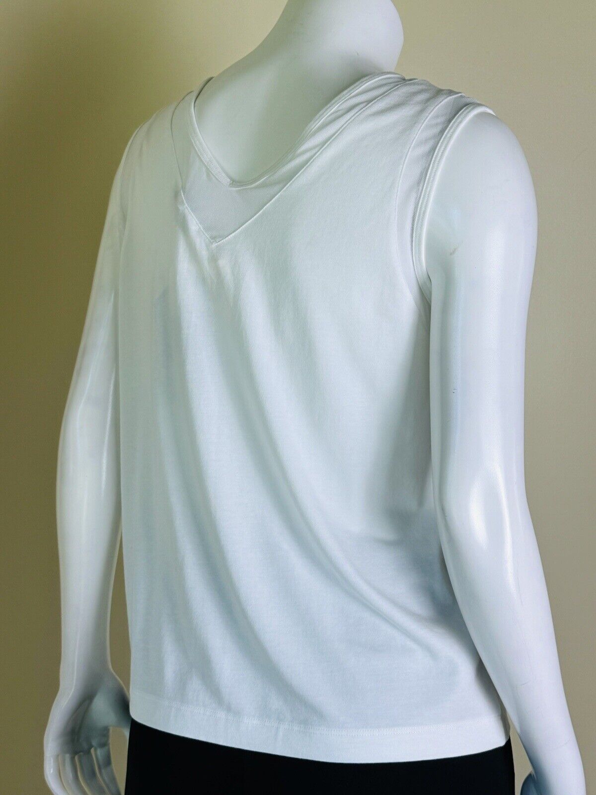 Anatomie Tank Top Women’s Sz L Mesh White Sleeveless (02)