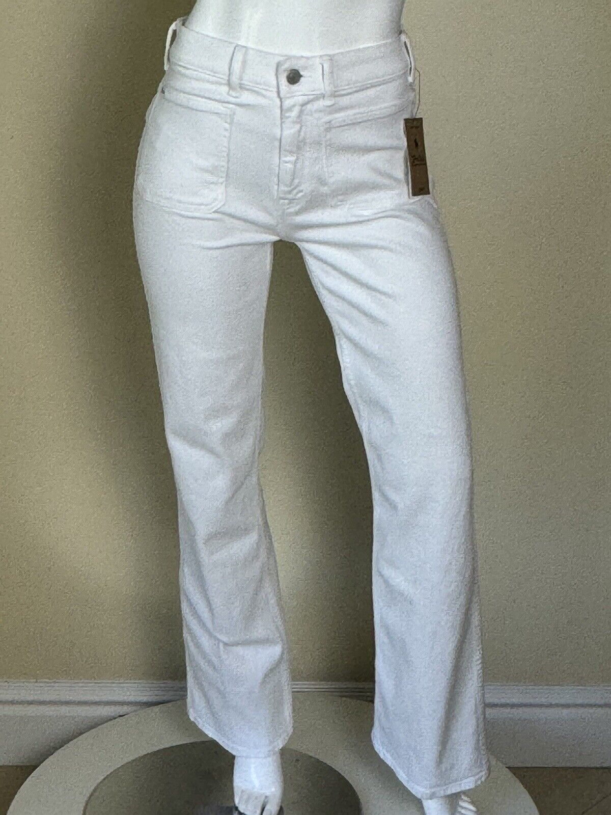 $248 Polo Ralph Lauren Women's White Stretch Jeans Sz 27.   (50)