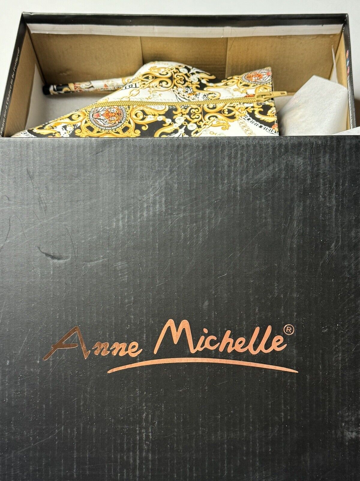 Anne Michelle Baroque Patterns Boots Size 10. (70)