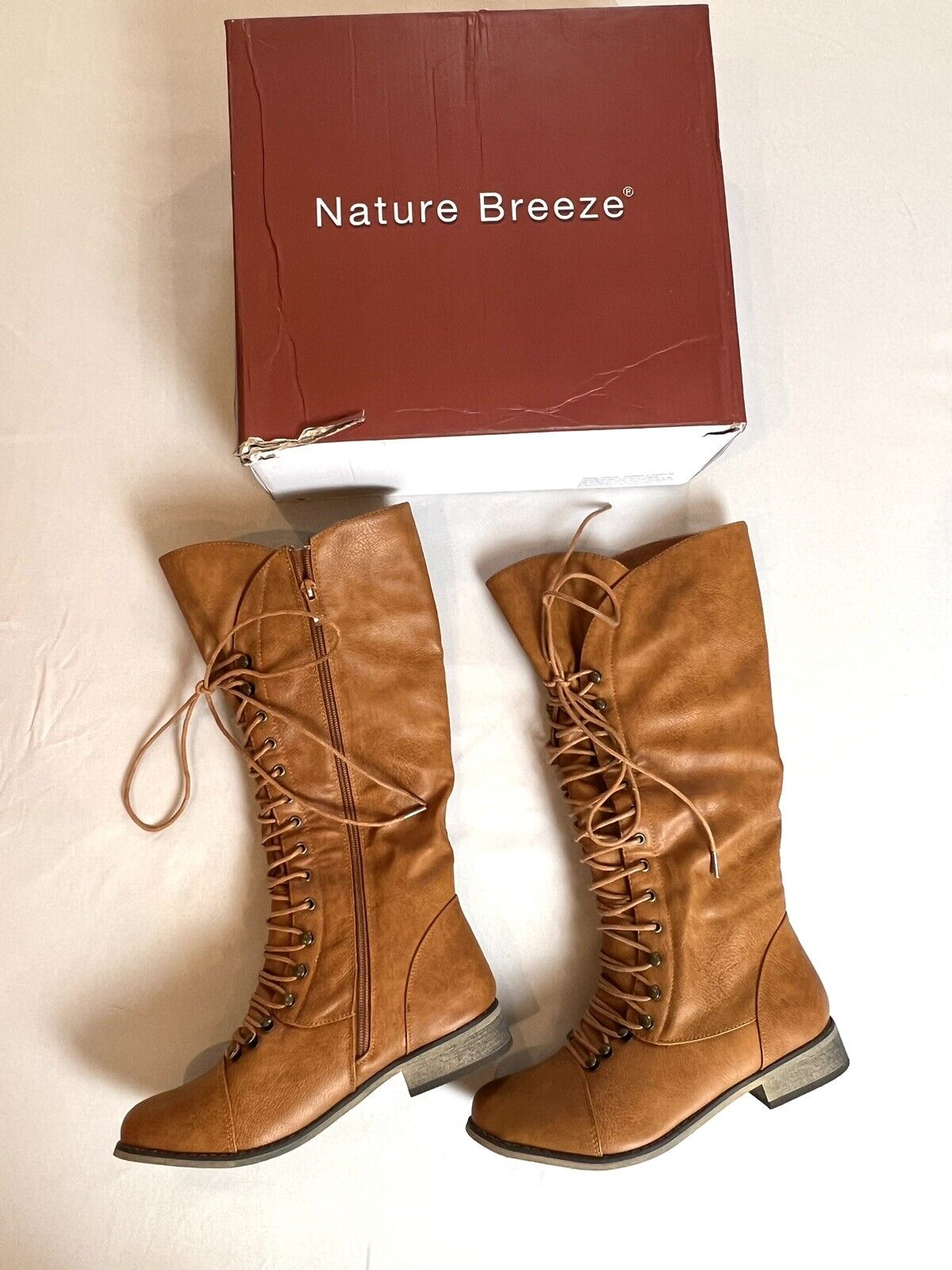 Nature Breeze Faux Leather Women's Boots US Size 8 Tan