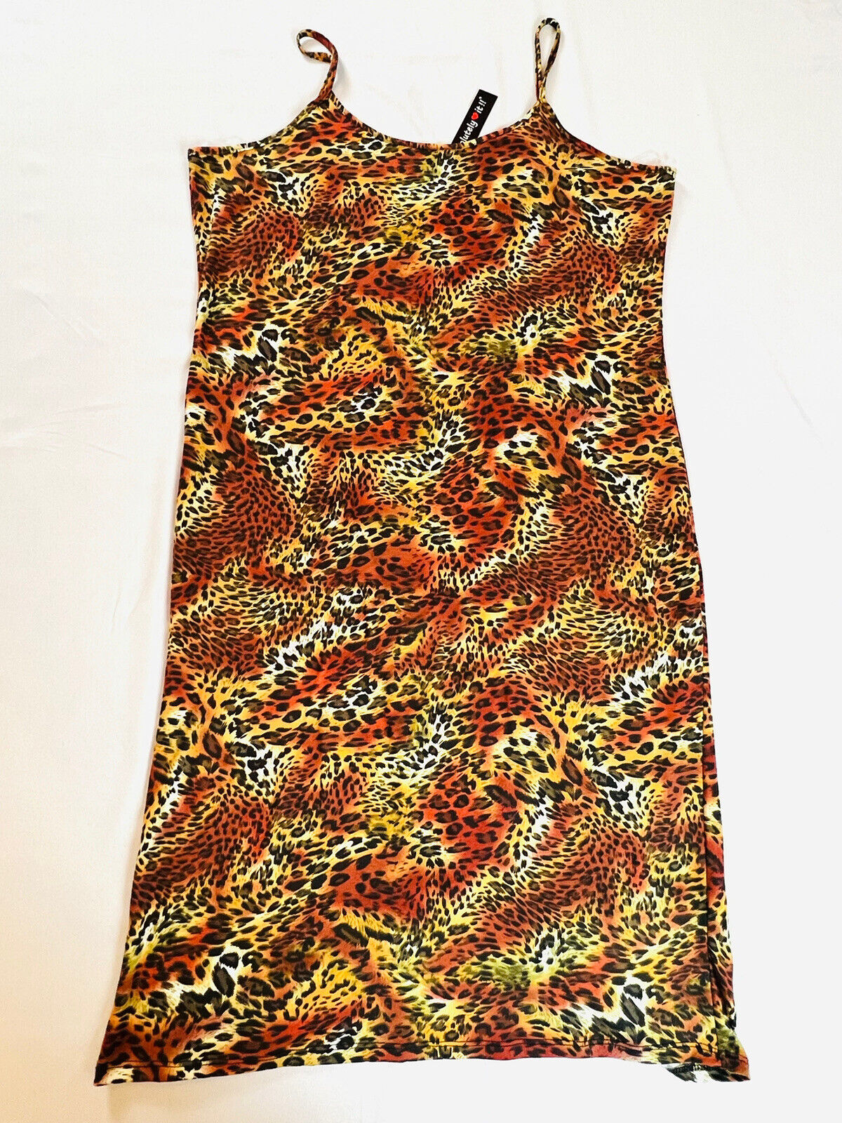 Absolutely Love It Women’s Long Dress Leopard Print Sz 3X Multicolor