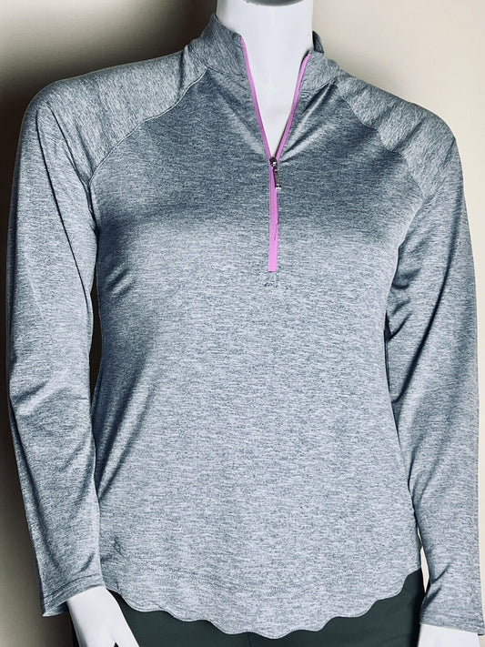 Jofit Women’s Golf Sweatshirt Long Sleeve Top Size L Gray