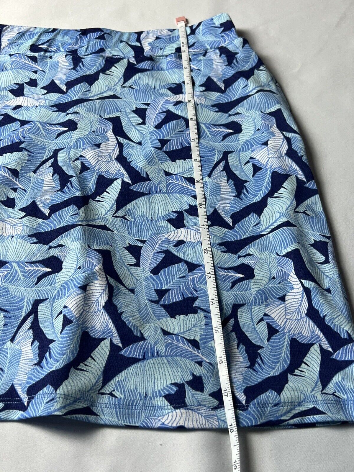 Sport Haley Women’s Golf Skirt Skort Blue Leaves Pattern Sz XS (48)