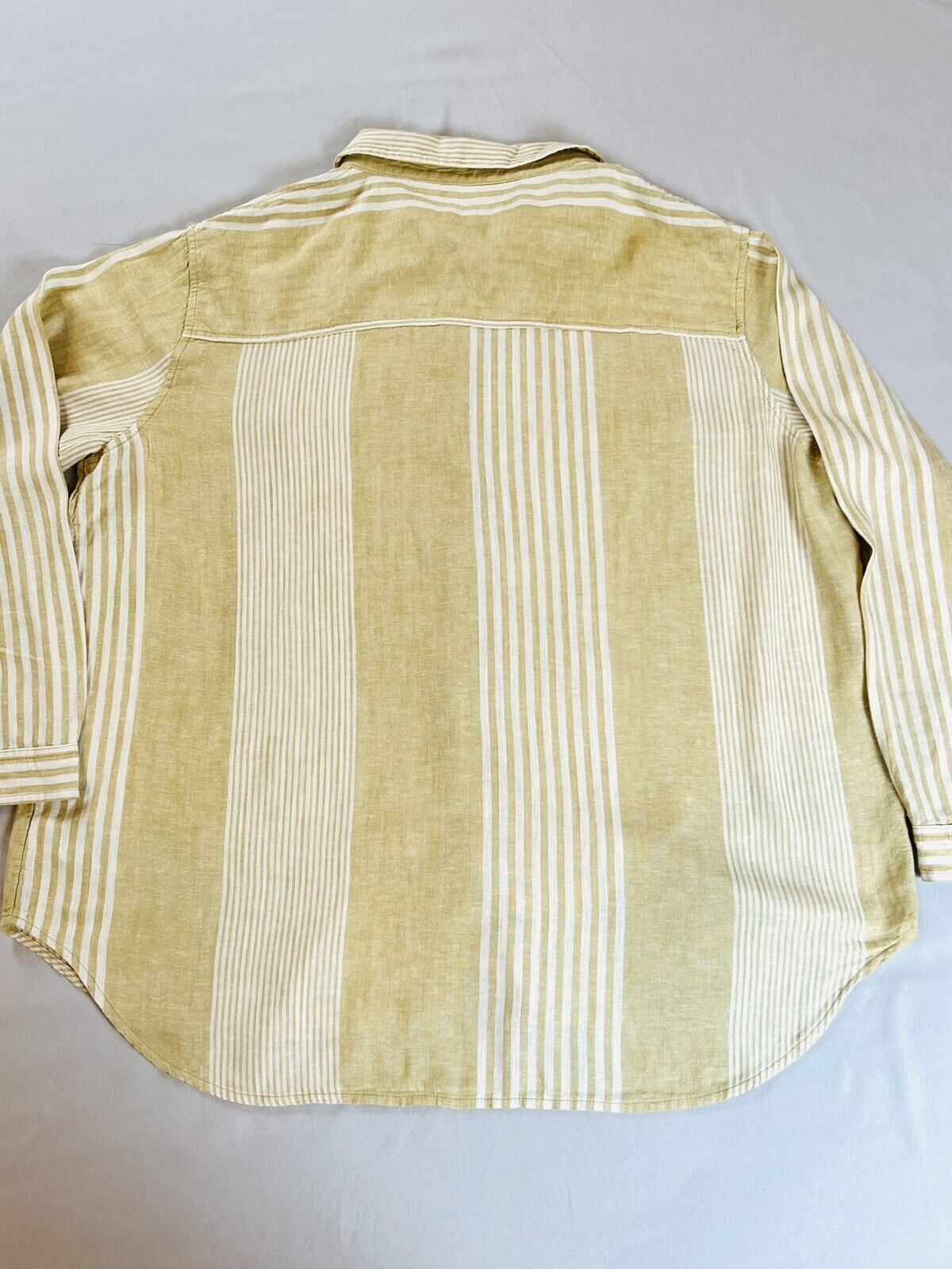 American Eagle Women’s Sz XL Yellow Striped Long Sleeve Shirt