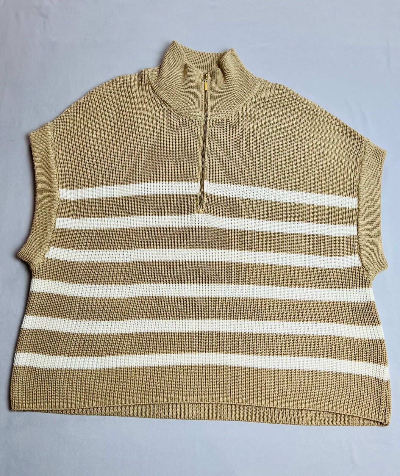 Broadway 38 Women's Sweater Vest Tan Sz XL