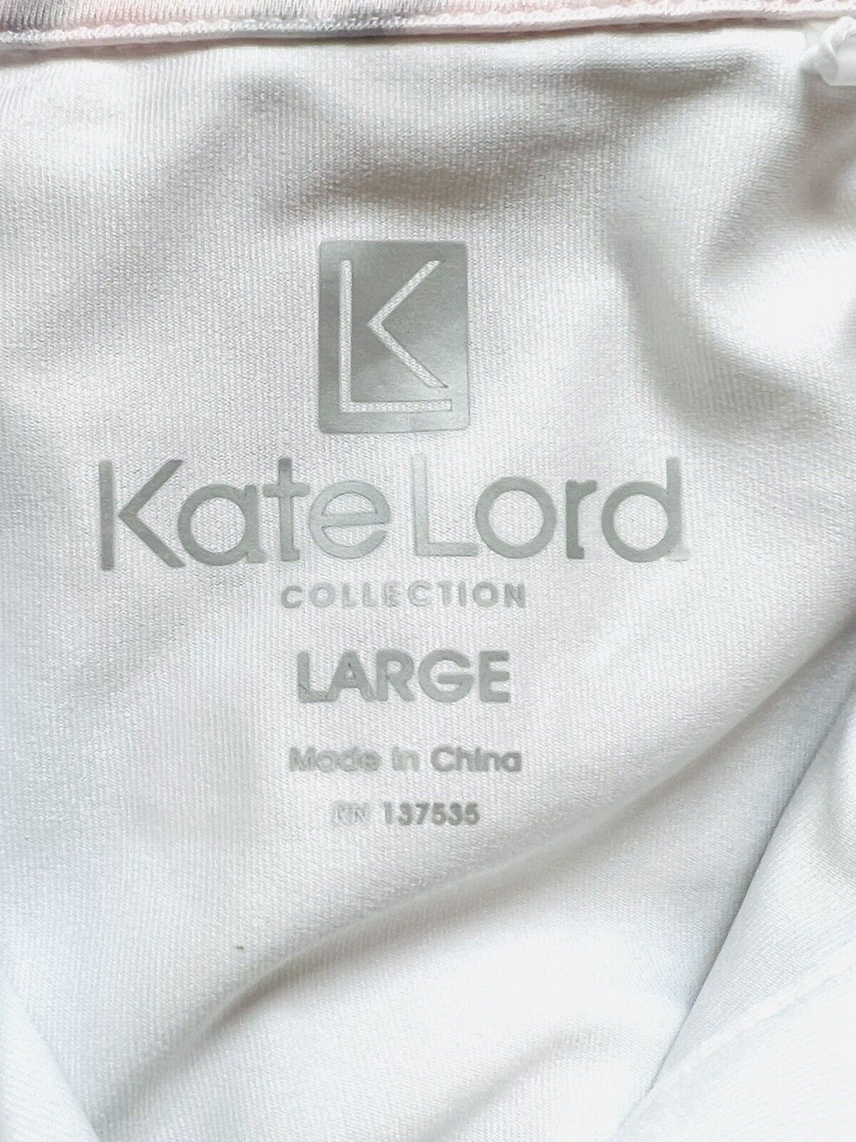 Kate Lord Golf White Polo Shirt Short Slv Size L