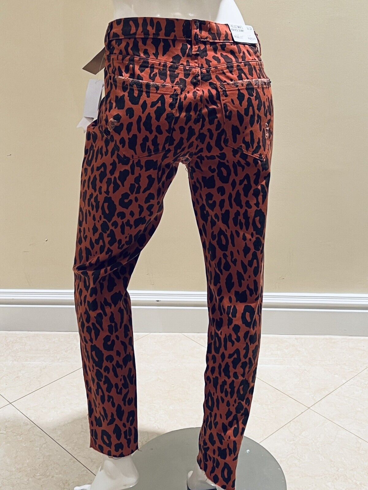 Kensie Vintage Luxe The Ultimate High Rise Skinny Leopard Print Jeans Size 10/30