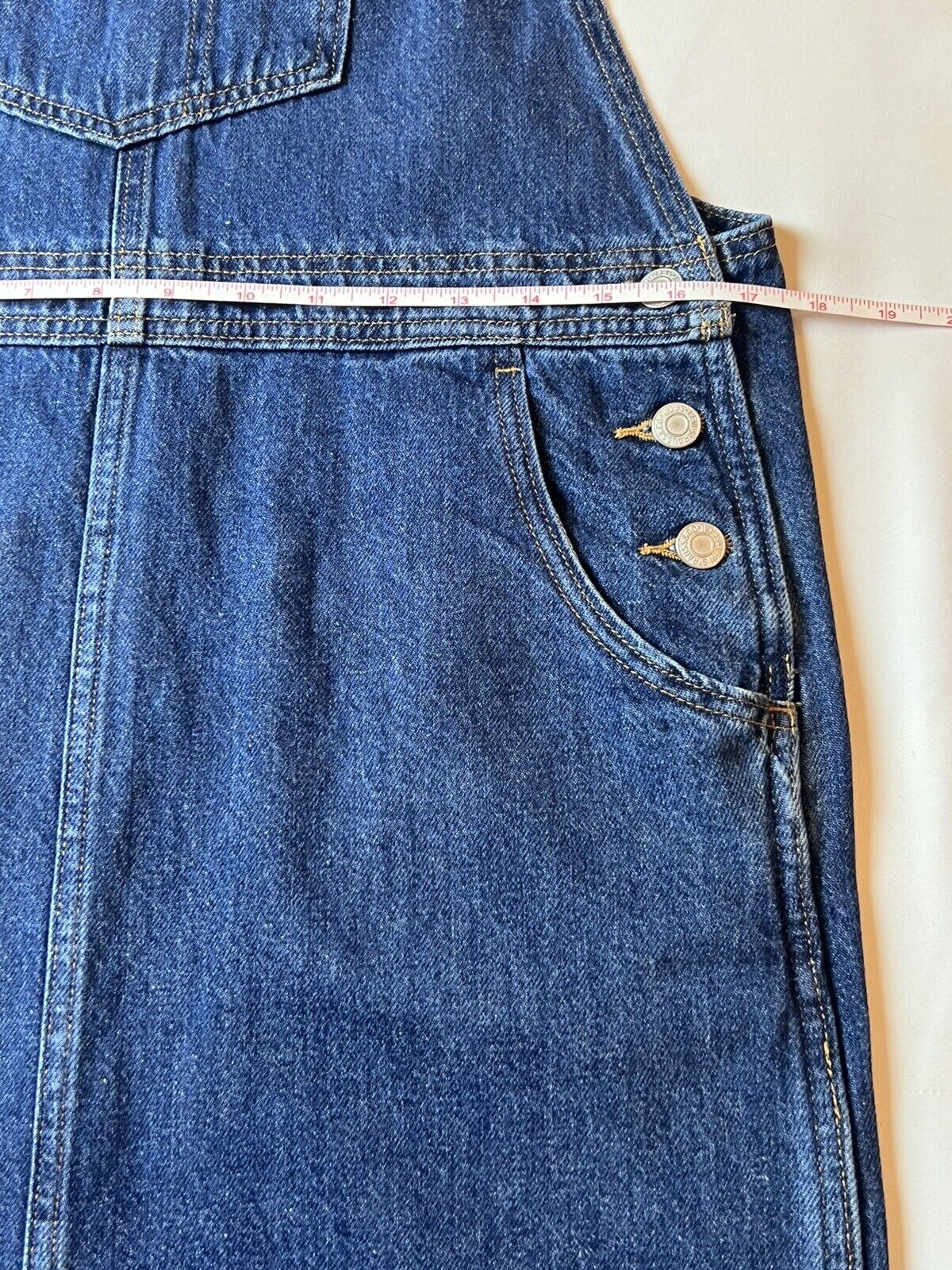 Levis Women’s Sz Medium Blue Denim Jumper Overalls Jean Dress (2#)