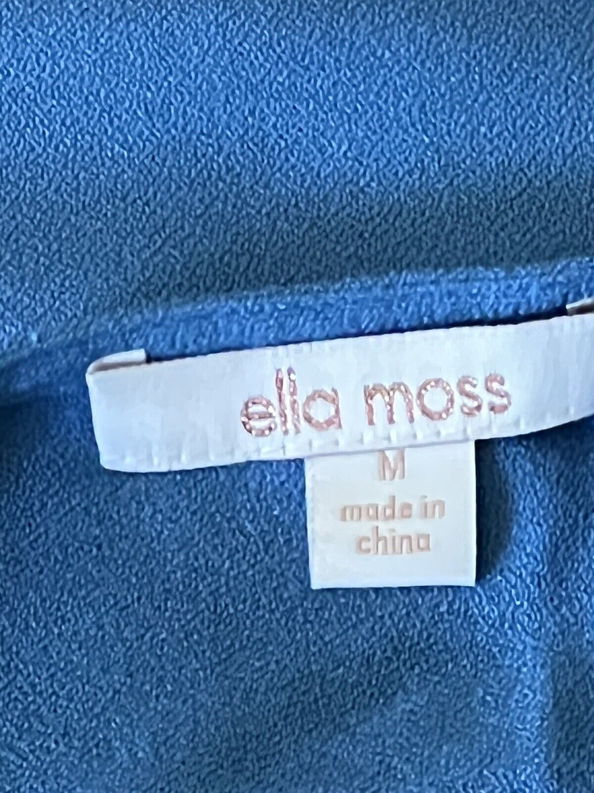 Ella Moss Women's Blue Cotton Blouse Sz M