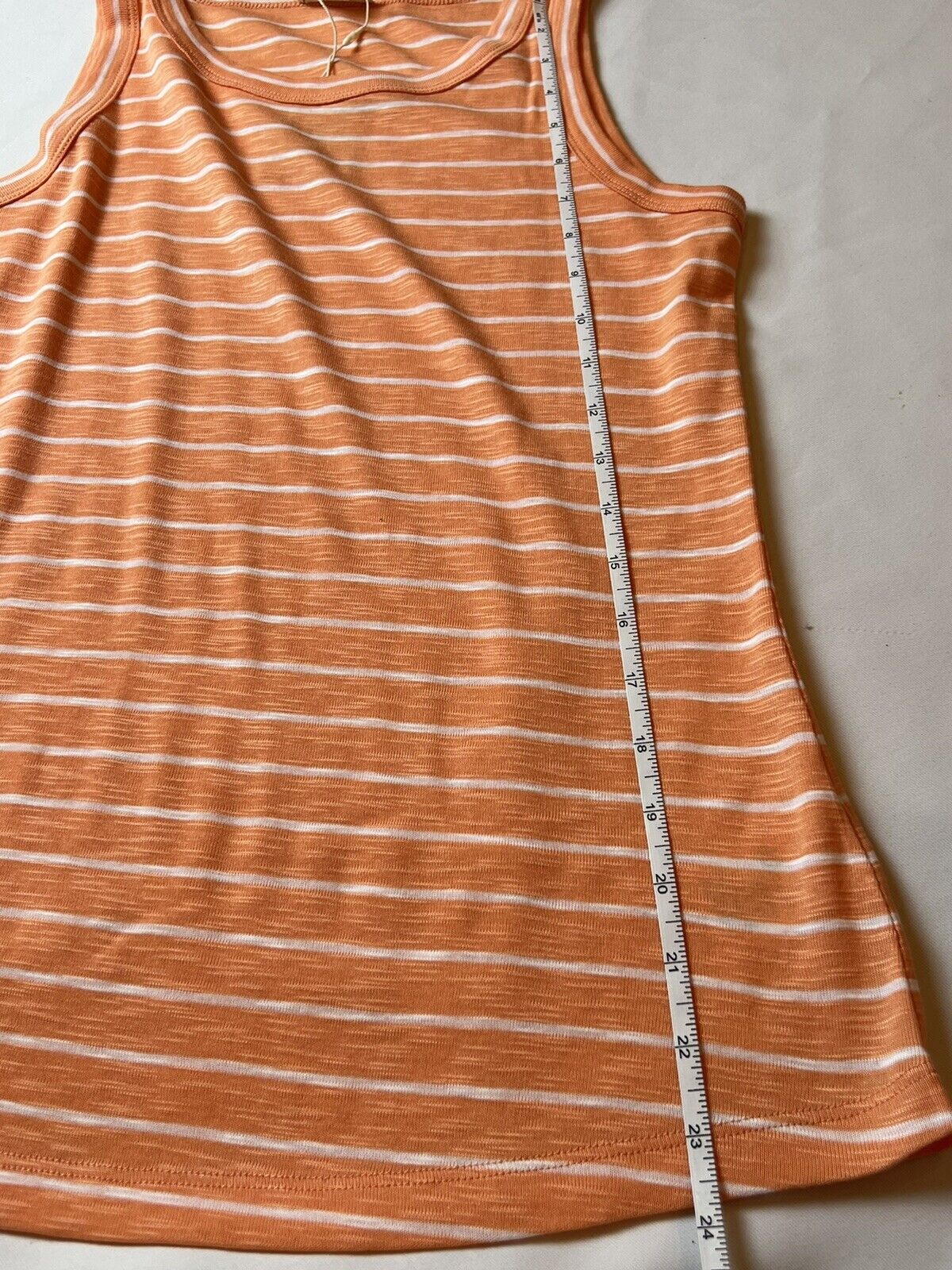 $88 NZT by Nic+Zoe Women's Orange White Stripes Tank Top Size XS (9)