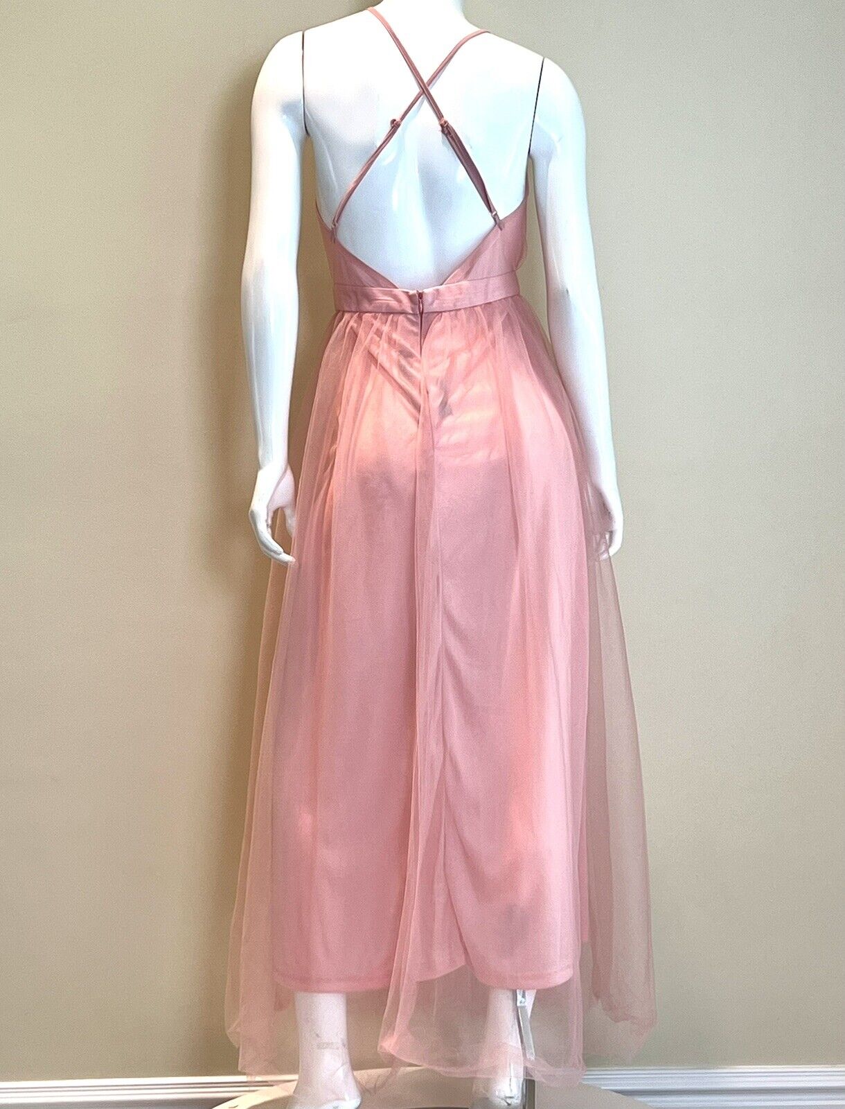 Floerns Womens Spaghetti Strap Maxi Cocktail Party Dress Pink Sz M (7)