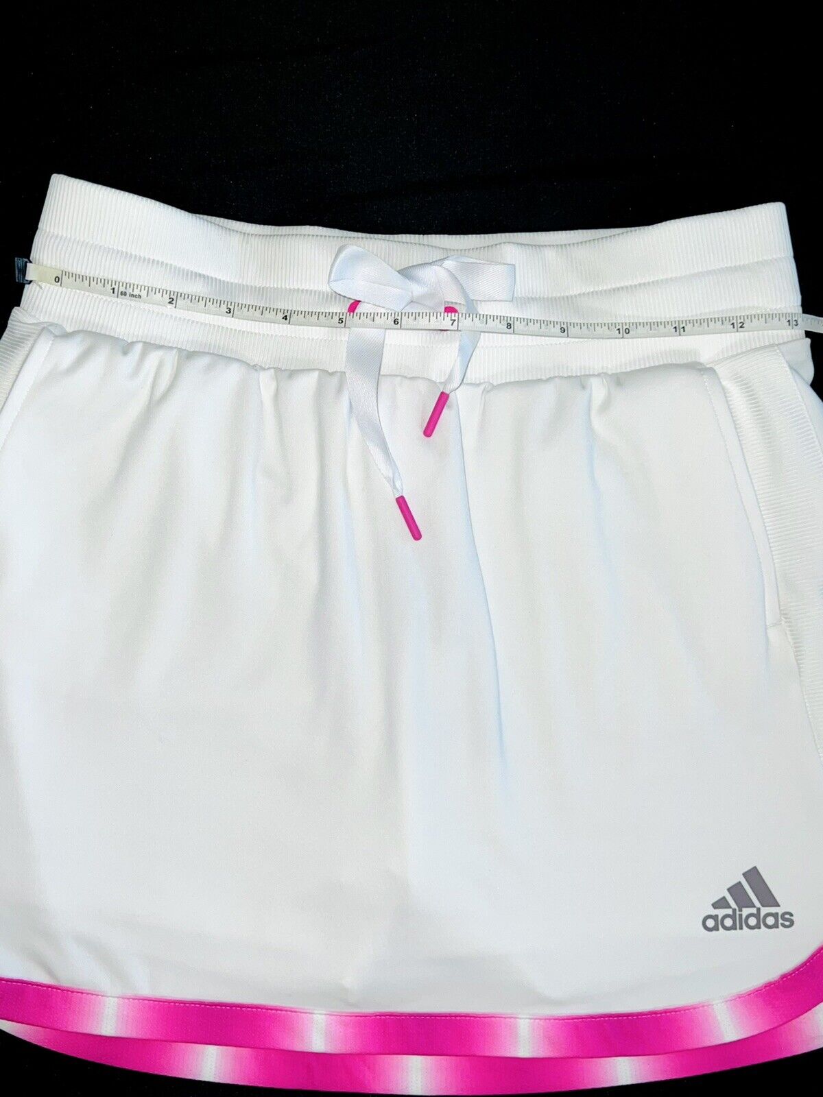 Adidas Women’s Tennis Golf Skirt White w/ Pink Stripes Sz S