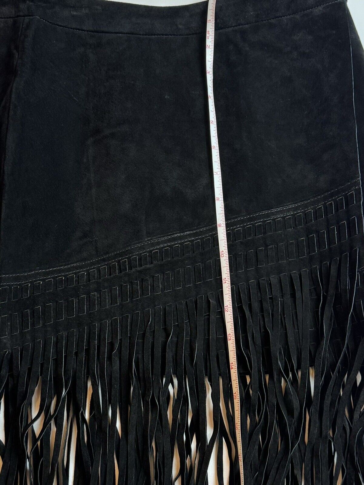 BlankNYC Women’s Fringe Skirt 100% Leather  Black Size 25/US 2