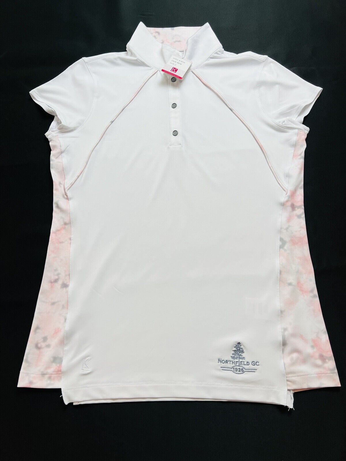 Kate Lord Golf White Polo Shirt Short Slv Size S