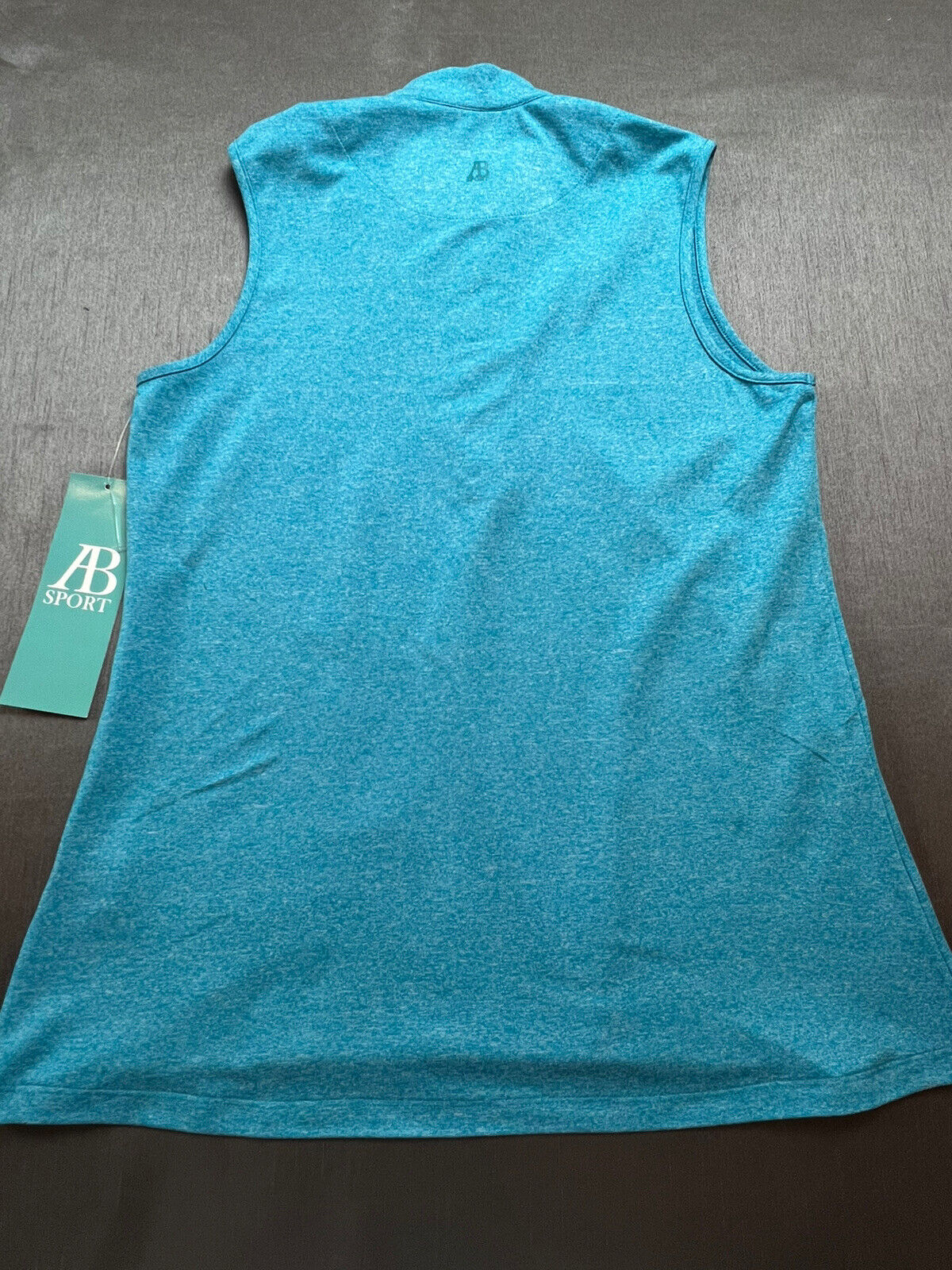 ALLIE BURKE SPORT Women’s Sleeveless Golf Shirt Sz L Blue Top