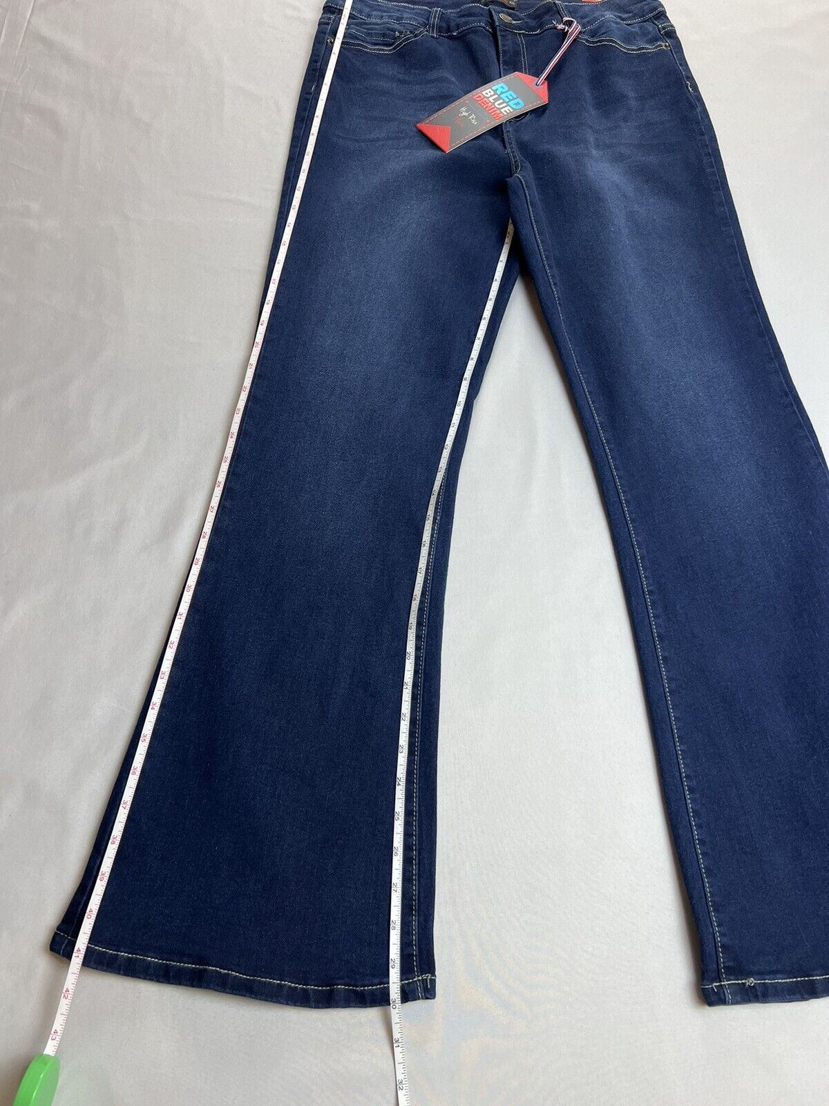 Red Blue Denim Women’s Jeans Size 15 Blue Mid Rise Pants