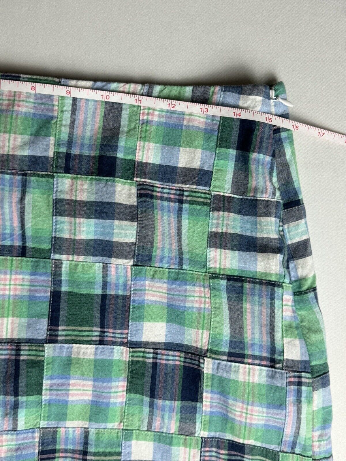 TALBOTS Women’s Blue Plaid Skirt Sz 6. (77)