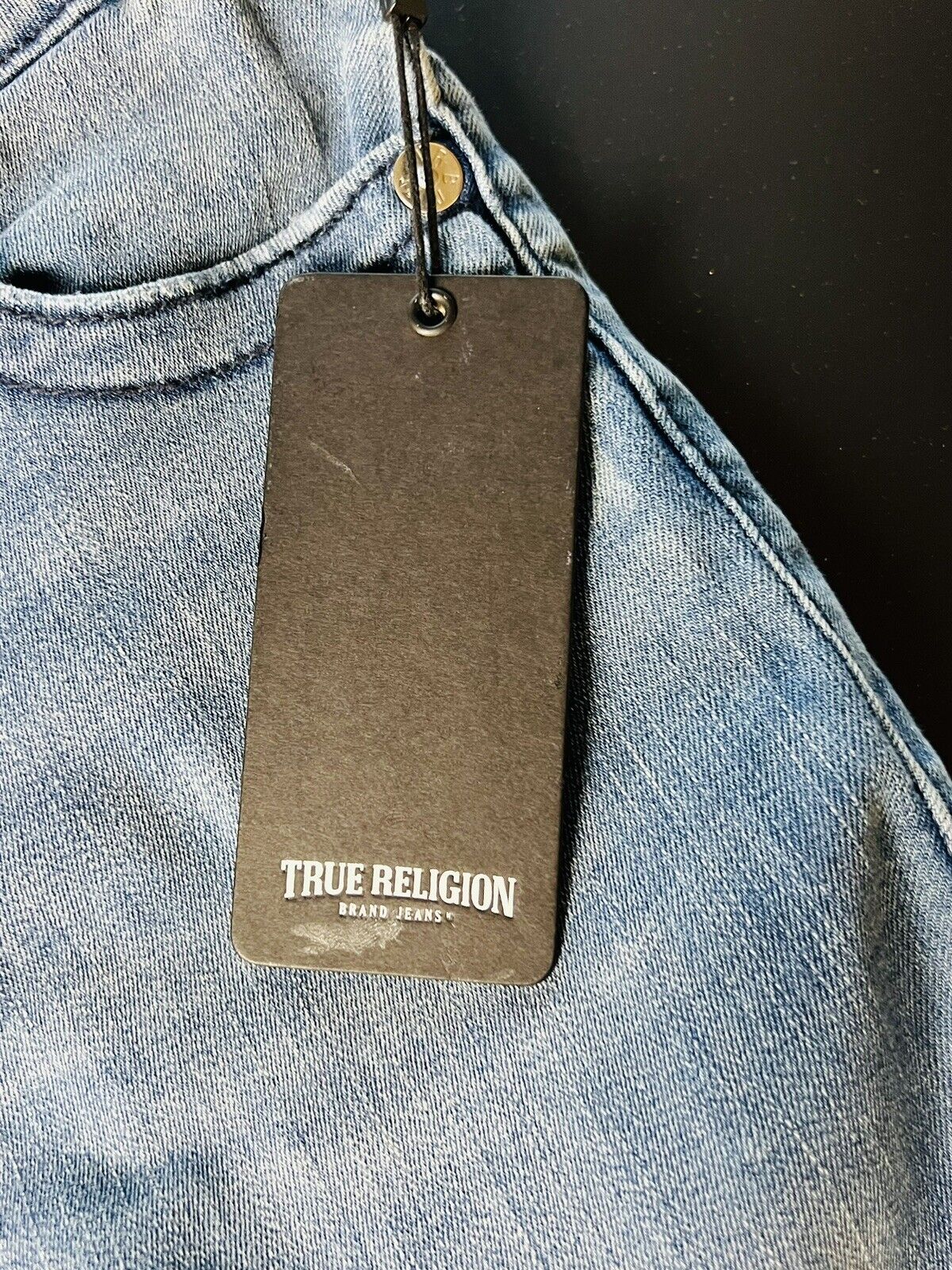 True Religion Women's Sz 26 Medium Blue Denim Jeans $179 MSRP