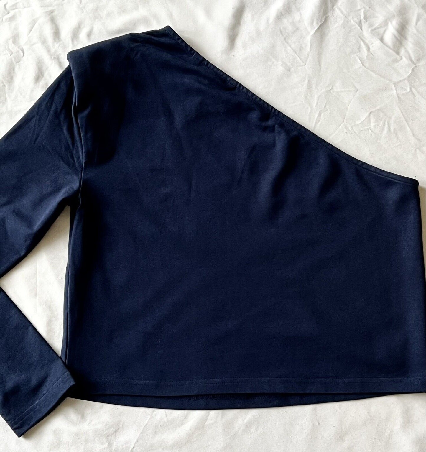 Walter Baker Women’s One Shoulder Long Sleeve Navy Sz L $118 Retail