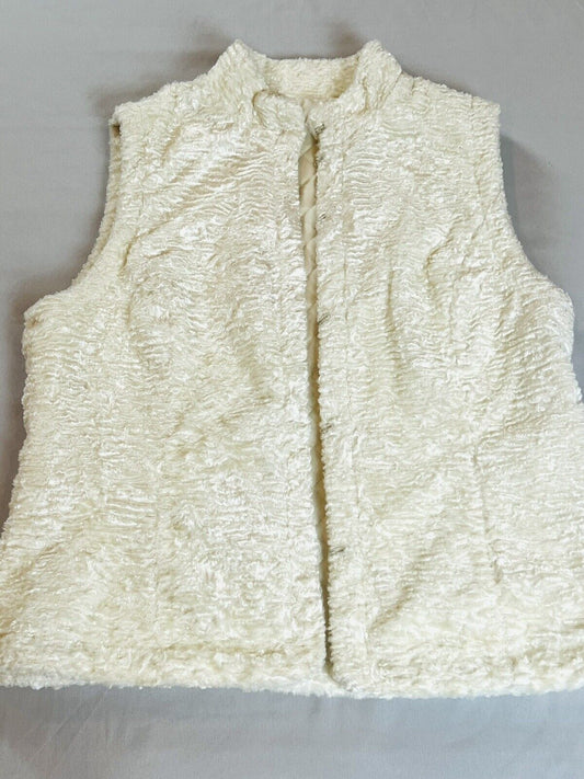 Women’s Reversible Puffer Vest Ivory Size S