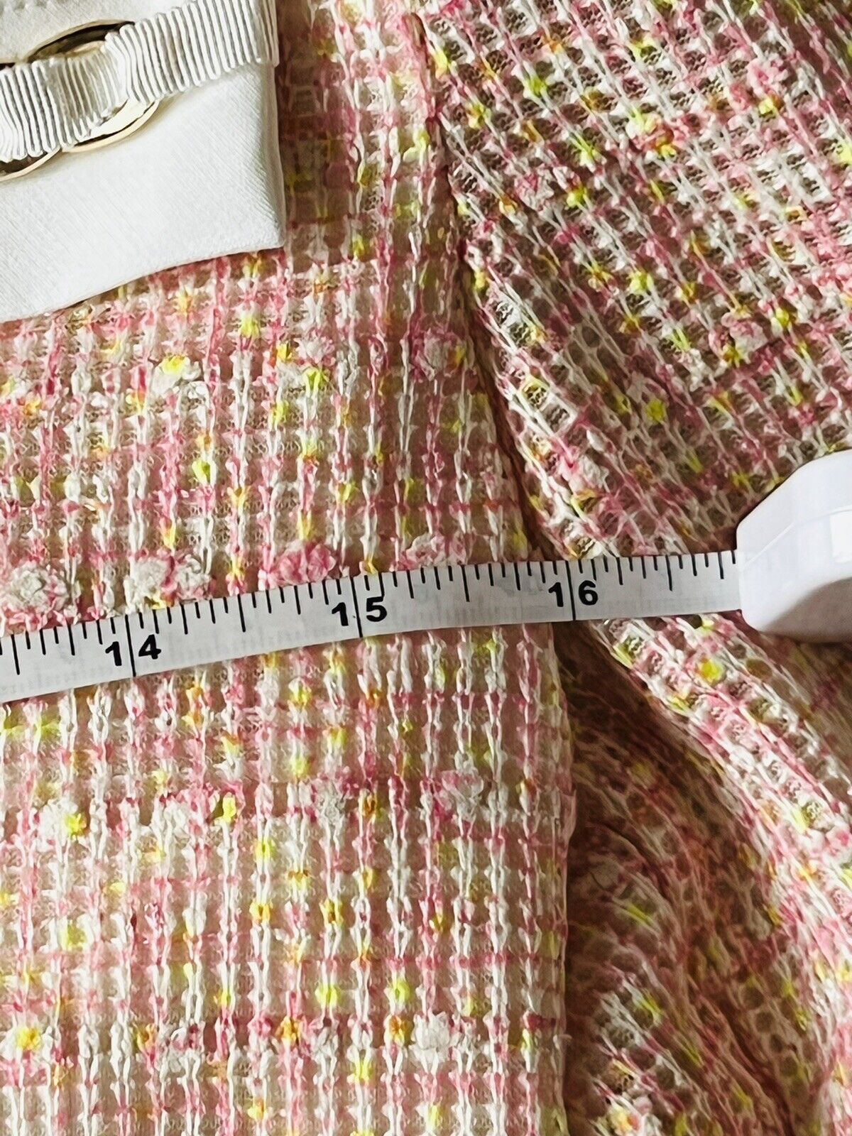 Walter Baker Women’s Pink Tweed Leather Trim Blazer Jacket Size S $268 Retail