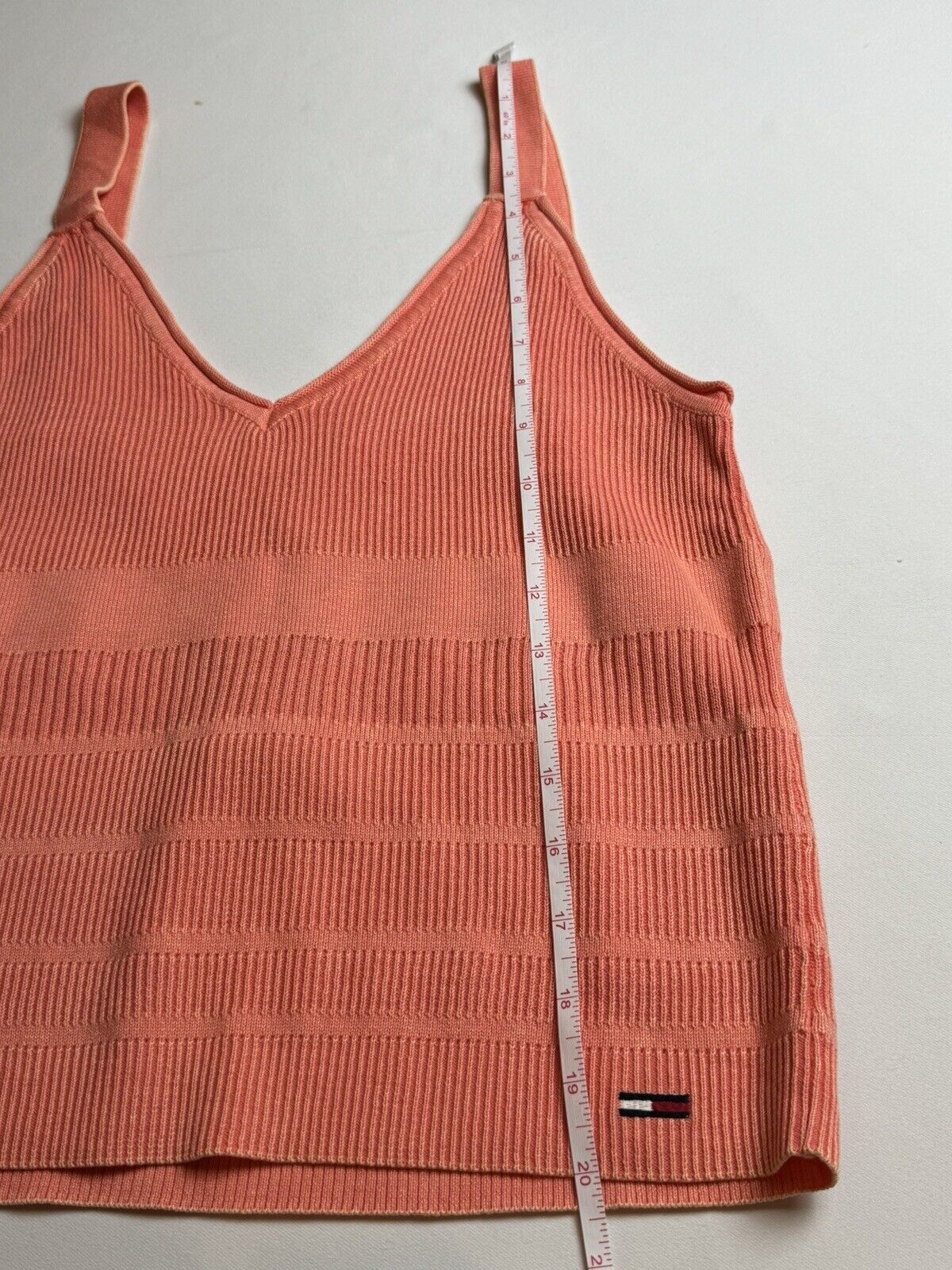 Tommy Hilfiger SZ M Orange Knit Tank Top (68)