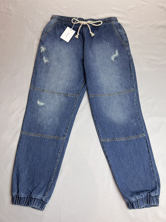 Cello Jeans Women’s Size L Distressed Blue