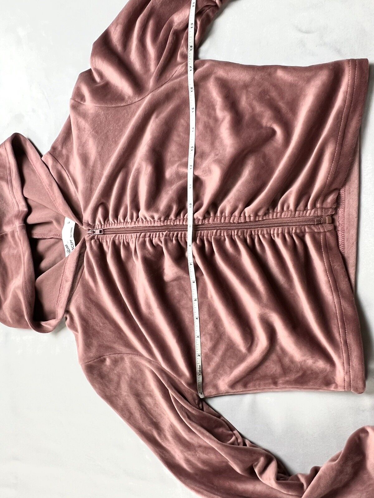 Roma Concept Women’s Hoodie Sweater Sz L Mauve Pink