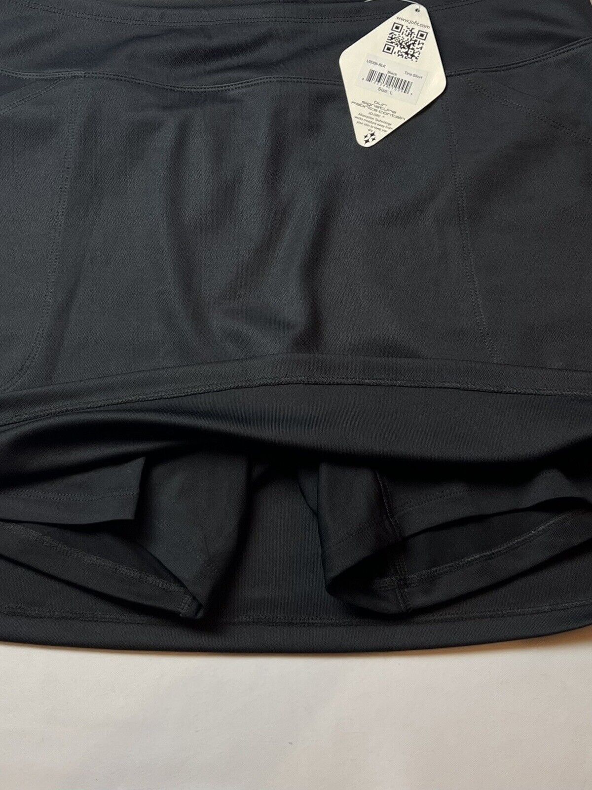 JOFIT Women’s Skort Pull On Tennis Golf Stretch Skirt Sz L Black.         (51)