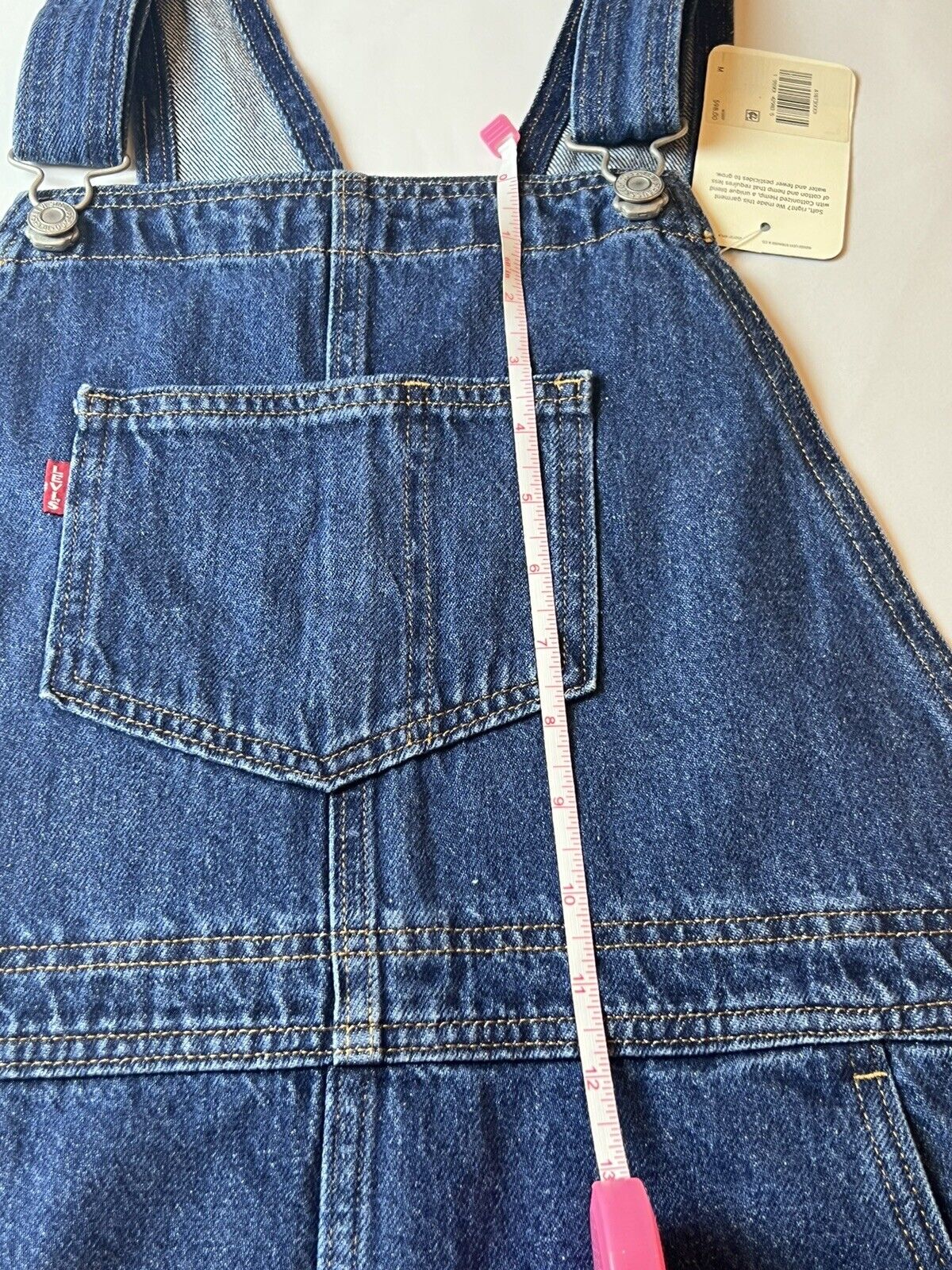 Levis Women’s Sz Medium Blue Denim Jumper Overalls Jean Dress (2#)