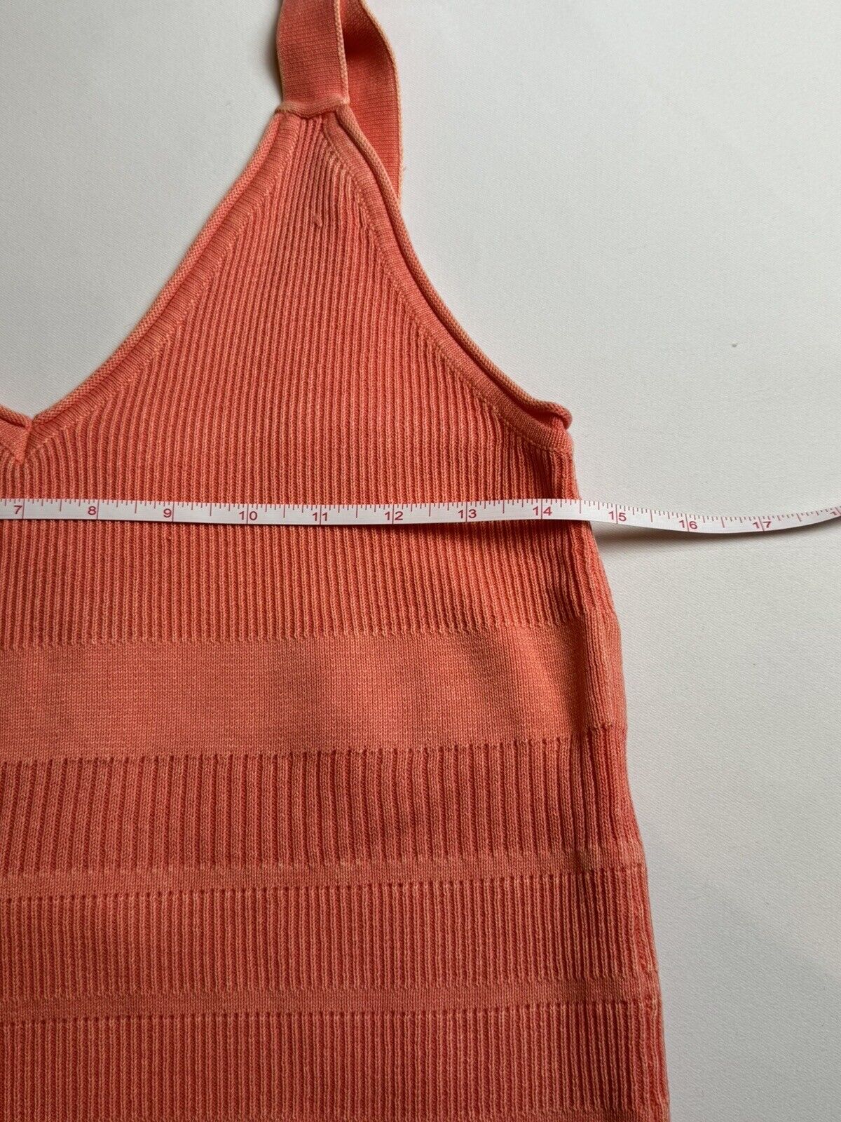 Tommy Hilfiger SZ M Orange Knit Tank Top (68)