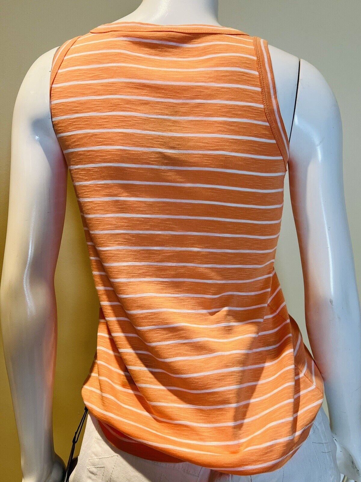 $88 NZT by Nic+Zoe Women's Orange White Stripes Tank Top Size XS (9)