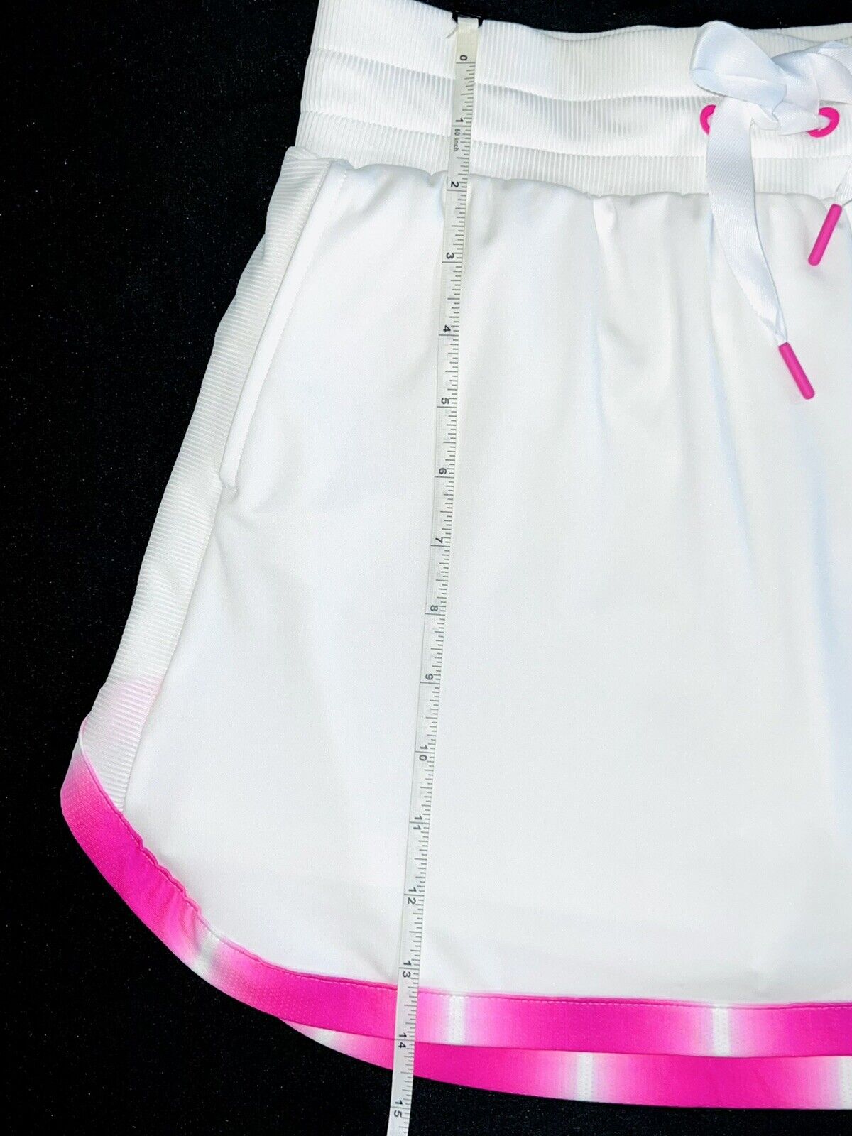 Adidas Women’s Tennis Golf Skirt White w/ Pink Stripes Sz S