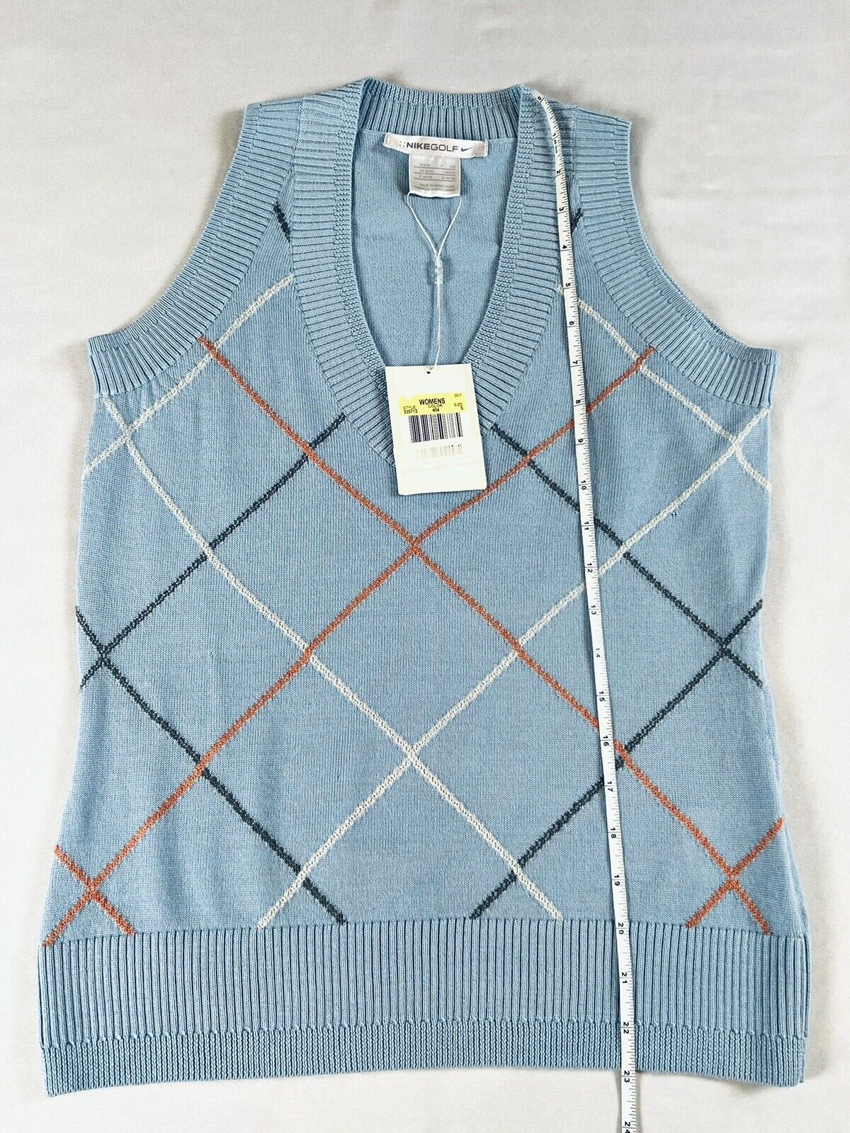 NIKEGOLF Women's Golf Plaid Vest Sz S Blue