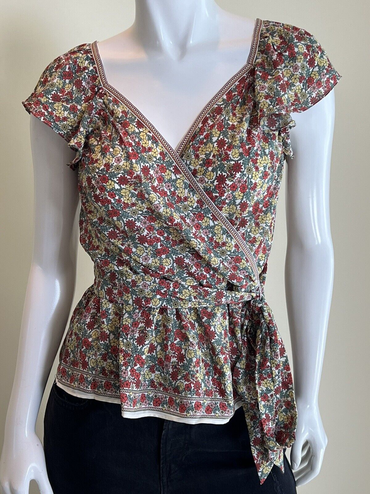 MaxSport Woman’s Sz S Floral Multicolor Short Sleeves $98 Retail (3)