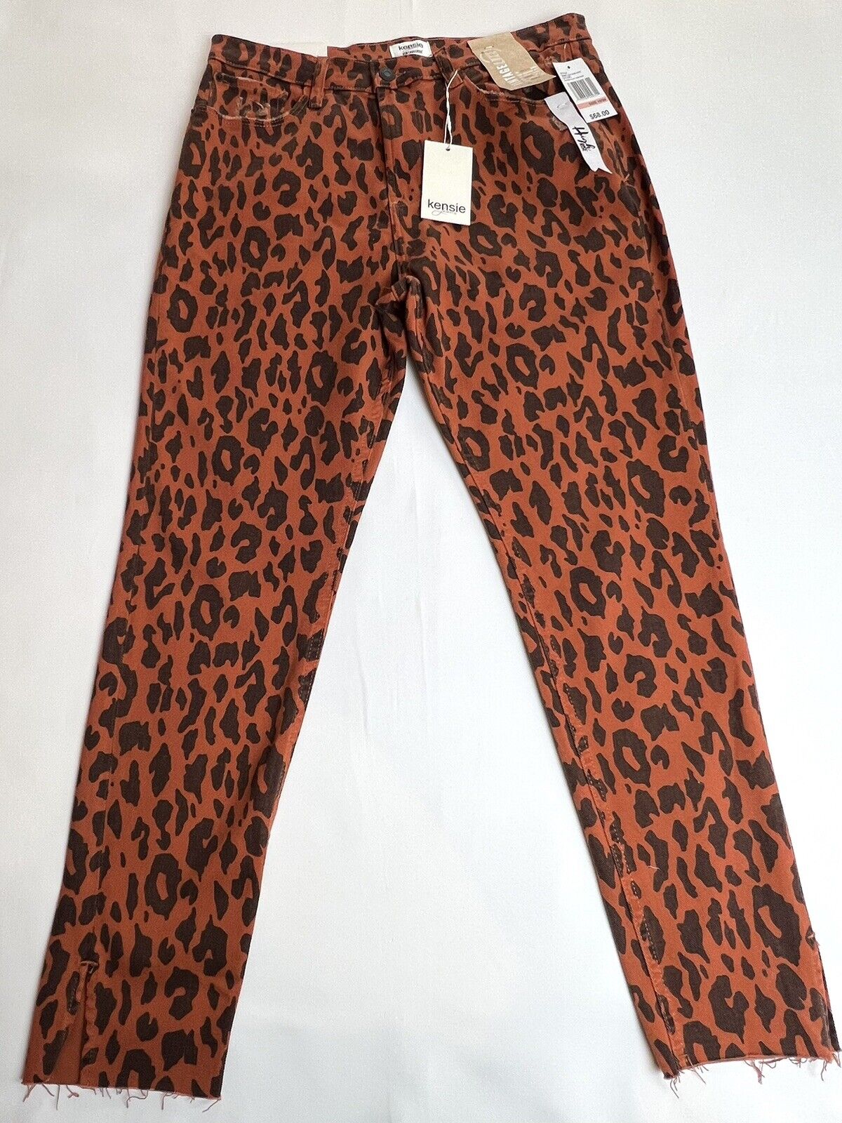 Kensie Vintage Luxe The Ultimate High Rise Skinny Leopard Print Jeans Size 10/30