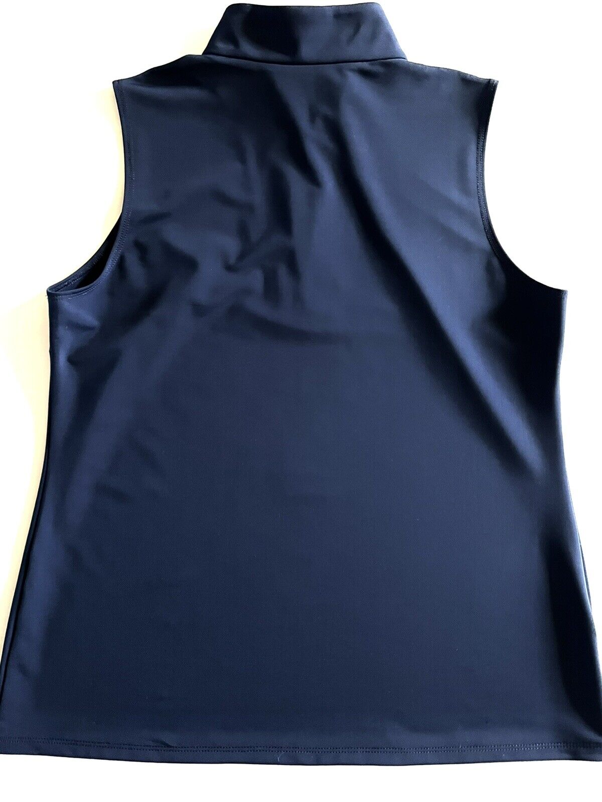 MELLY M Women’s Sleeveless Golf Shirt Sz L Navy Blue $125 MSRP