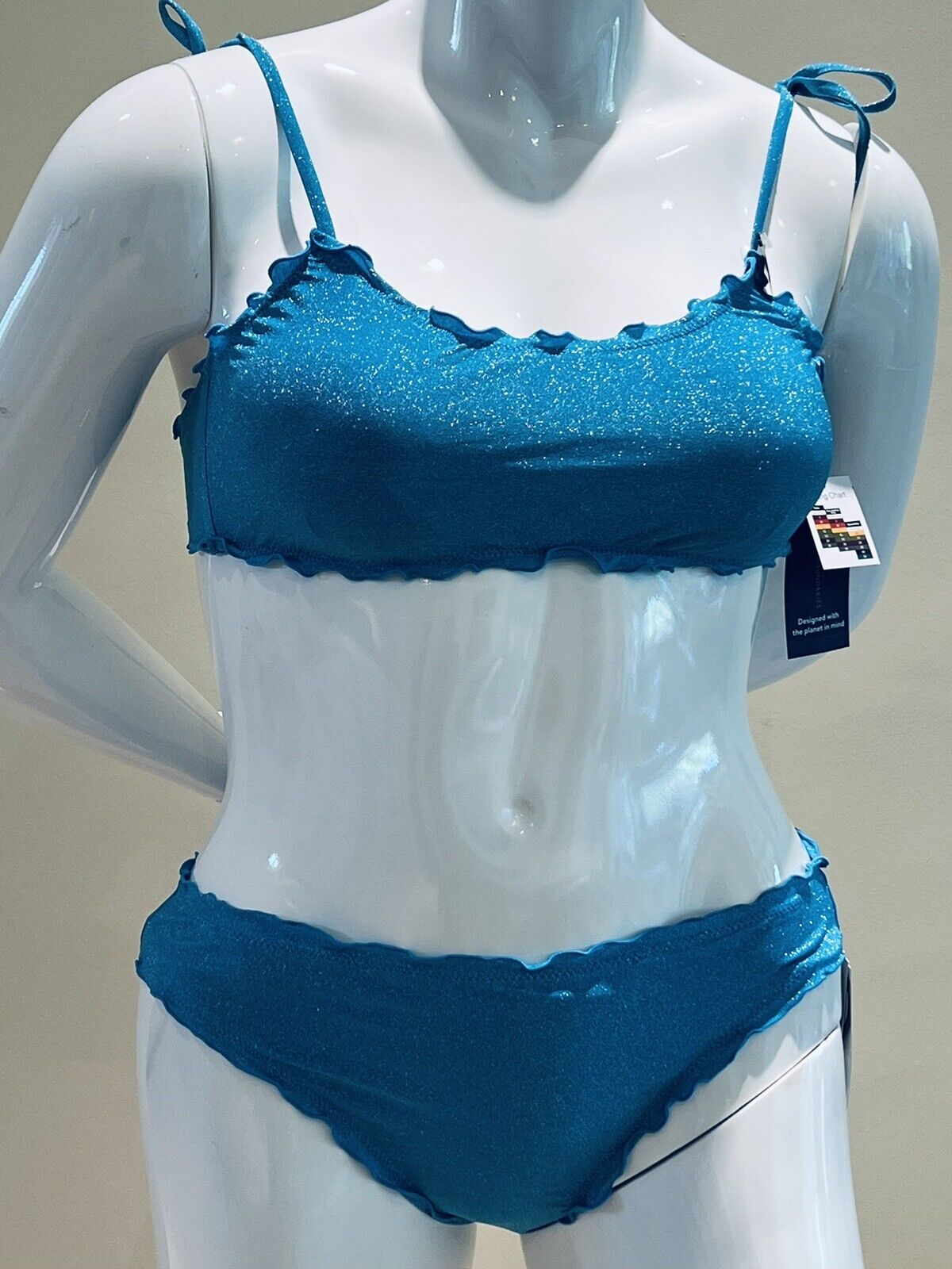 No Boundaries Bikini 2Pc Sz XL swimsuit Blue