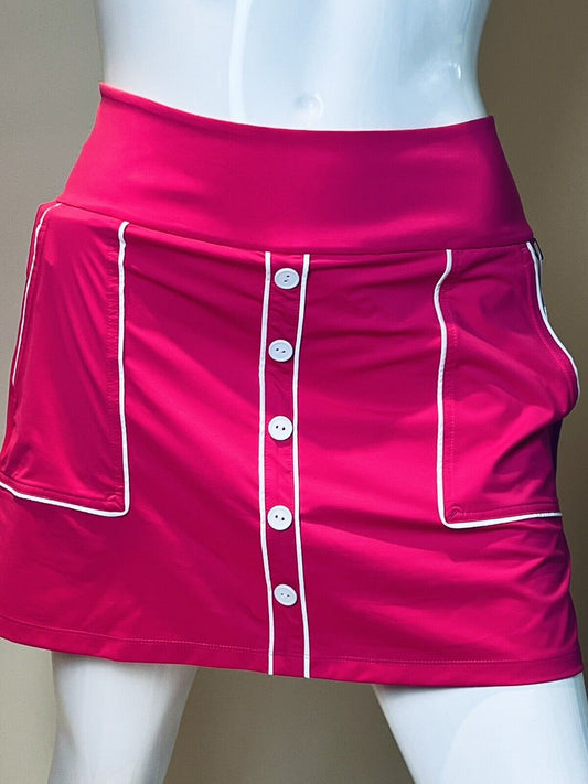 KINONA WOMEN'S PINK GOLF SKORT with POCKETS Sz L