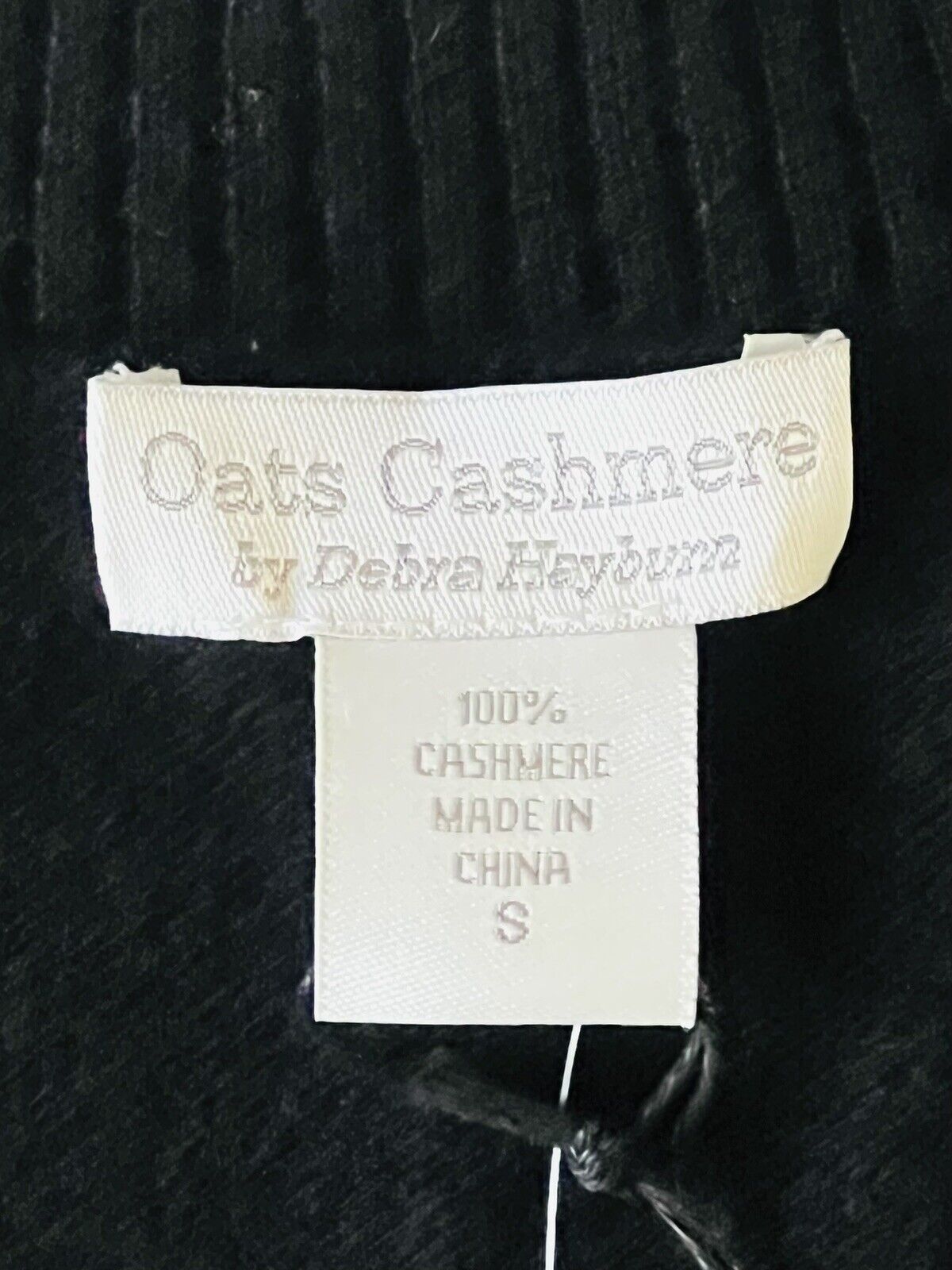 Oats Cashmere Debra Hayburn Women's Sz S Sweater Black