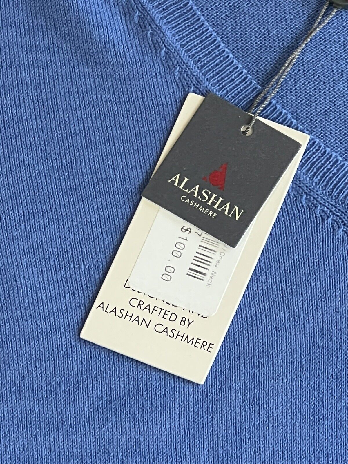 ALASHAN Cotton Cashmere Pullover Sweater, Women’s Blue Sz S